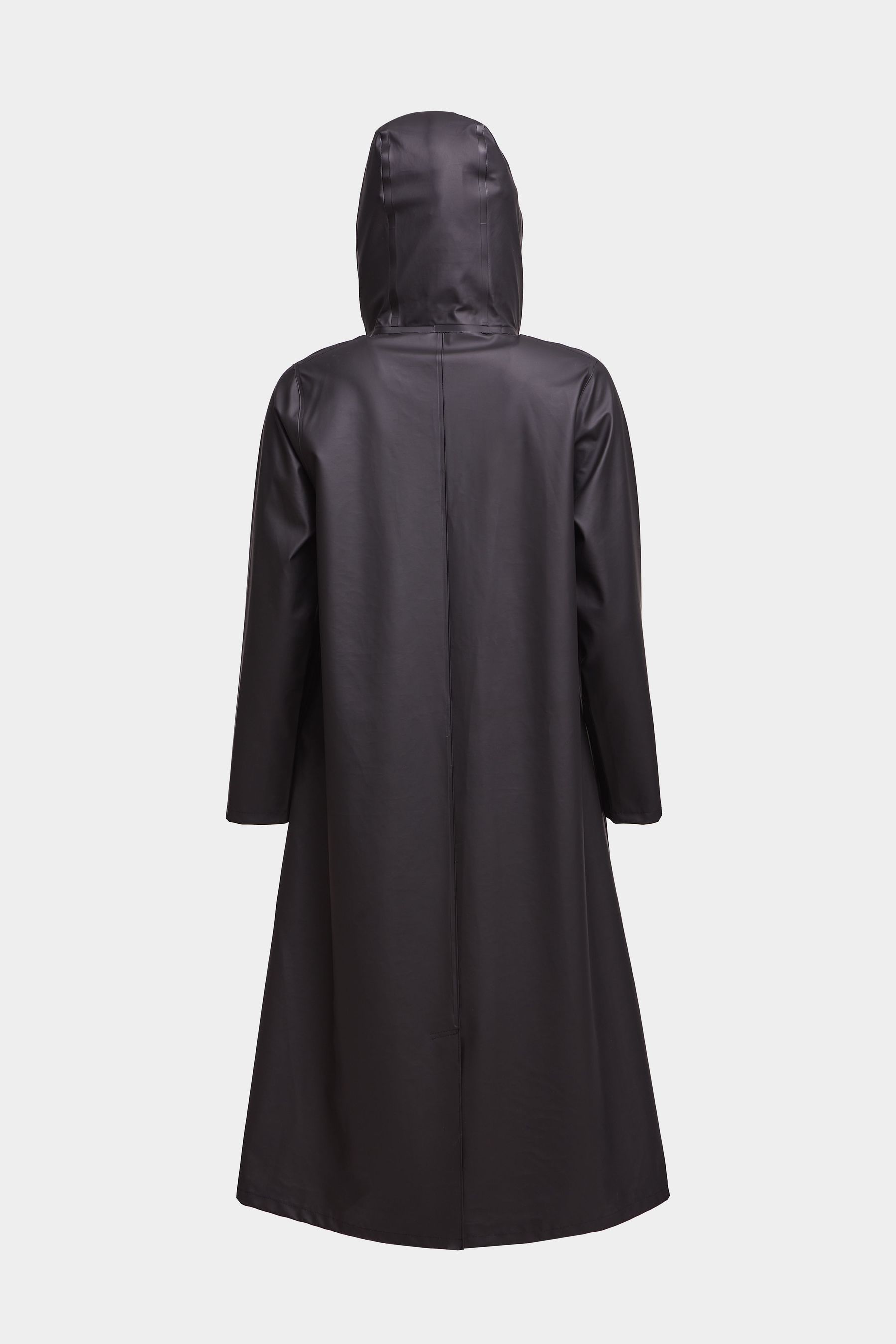stutterheim mosebacke long lightweight zip raincoat black women jackets raincoats