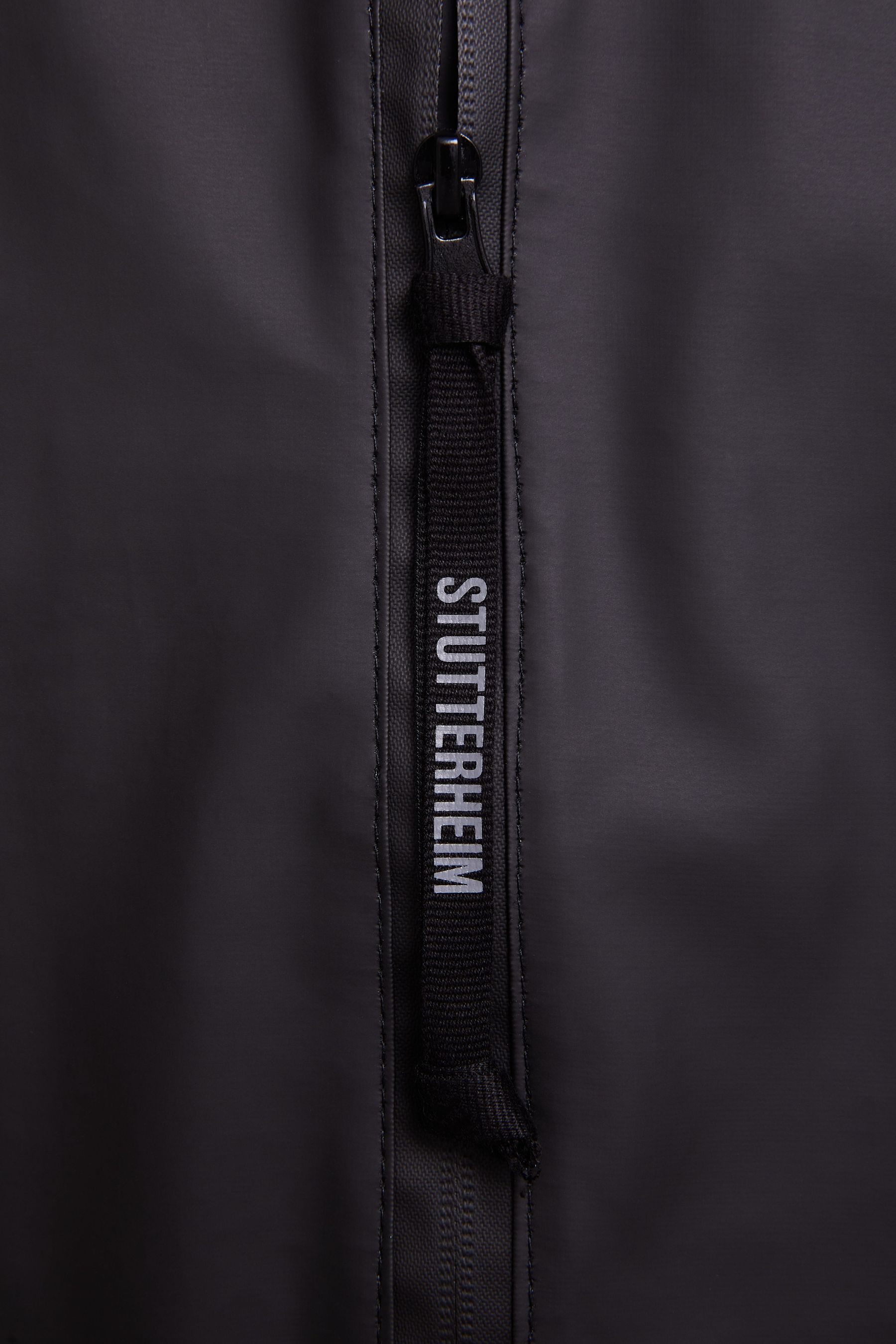 stutterheim mosebacke long lightweight zip raincoat black women jackets raincoats