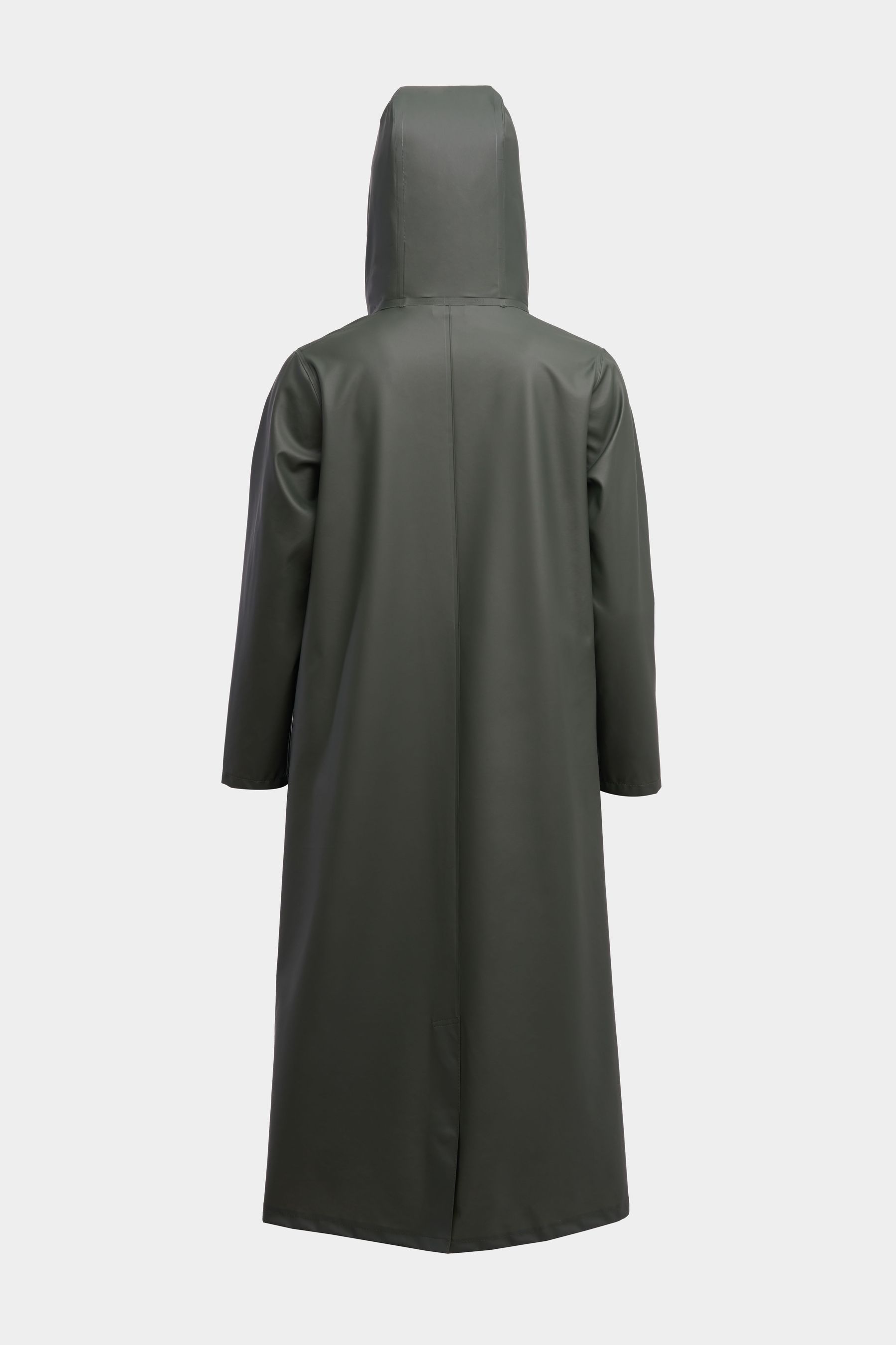 stutterheim mosebacke long lightweight zip raincoat green women jackets raincoats
