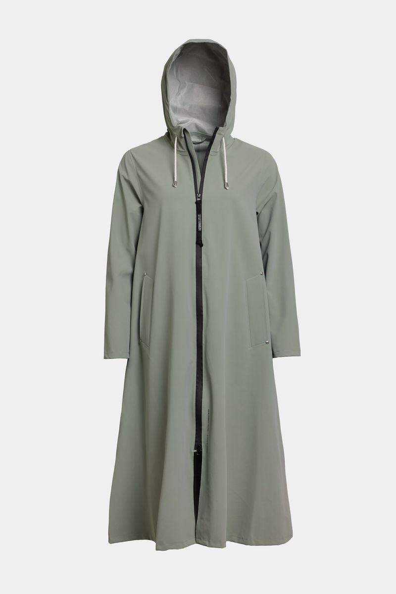 Stutterheim Mosebacke Long Lightweight Zip Matte Raincoat