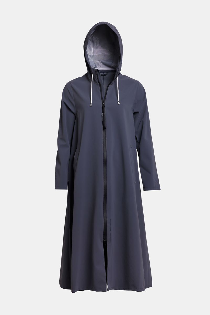 Stutterheim Mosebacke Long Lightweight Zip Matte Raincoat