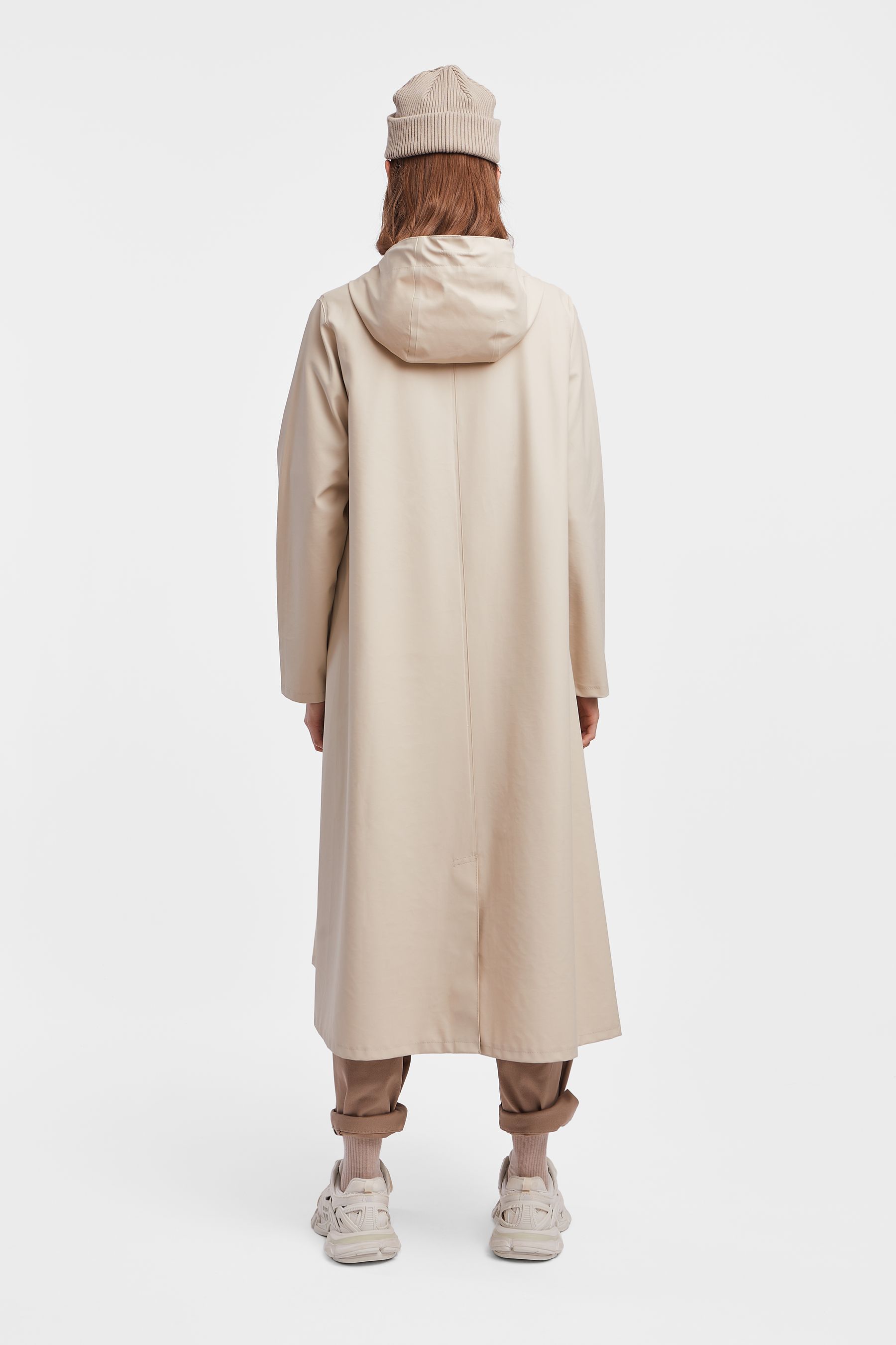 stutterheim mosebacke long lightweight zip raincoat oyster women jackets raincoats