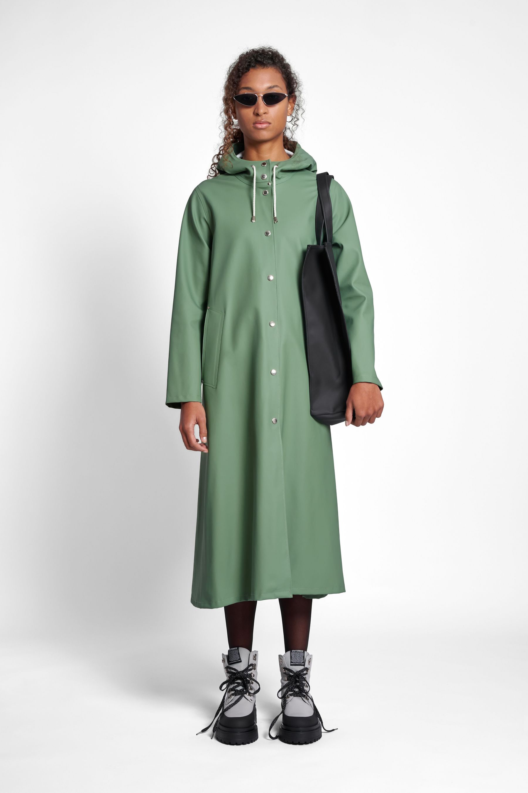 Stutterheim green raincoat deals