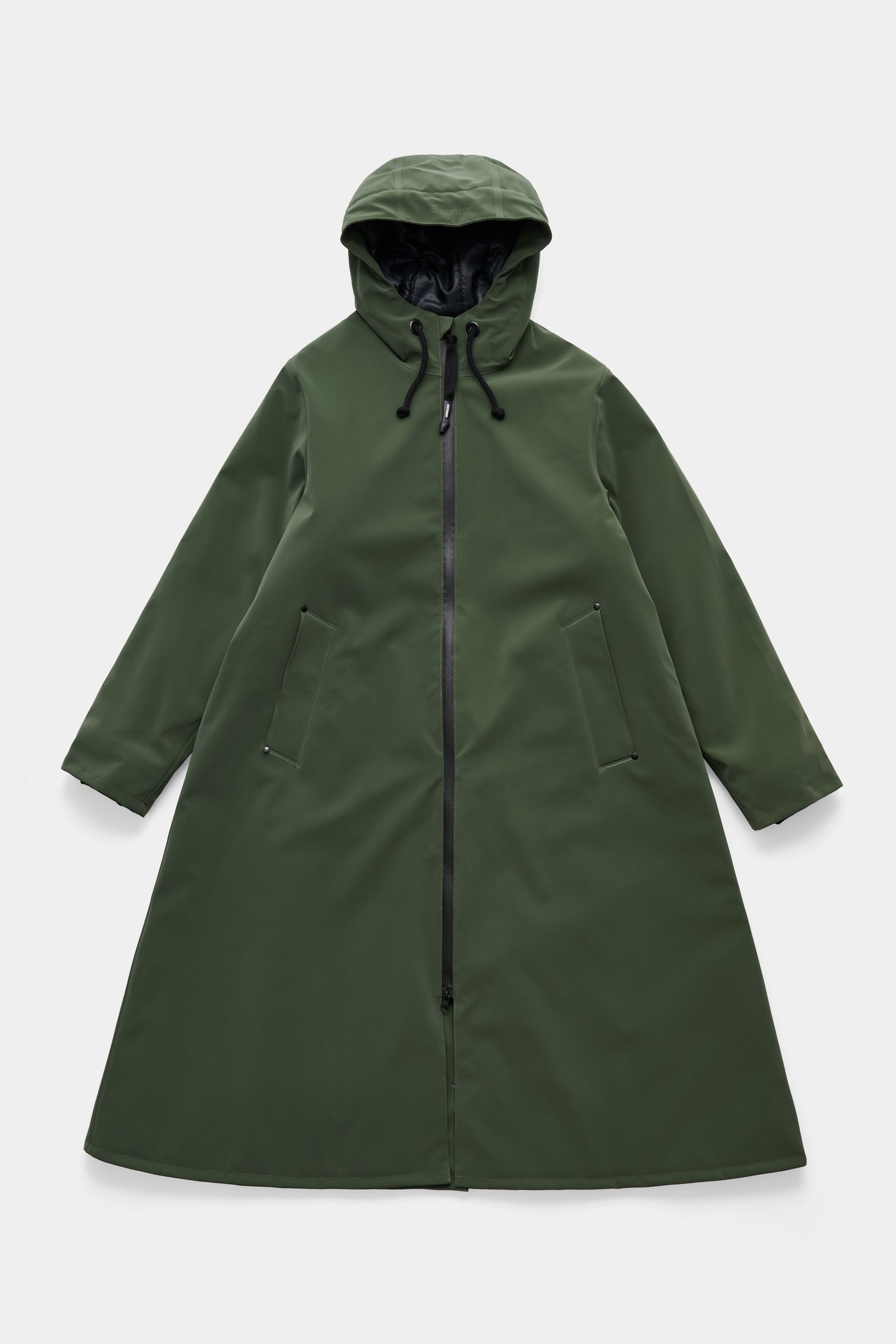 stutterheim mosebacke long matte winter coat green women jackets winter-coats