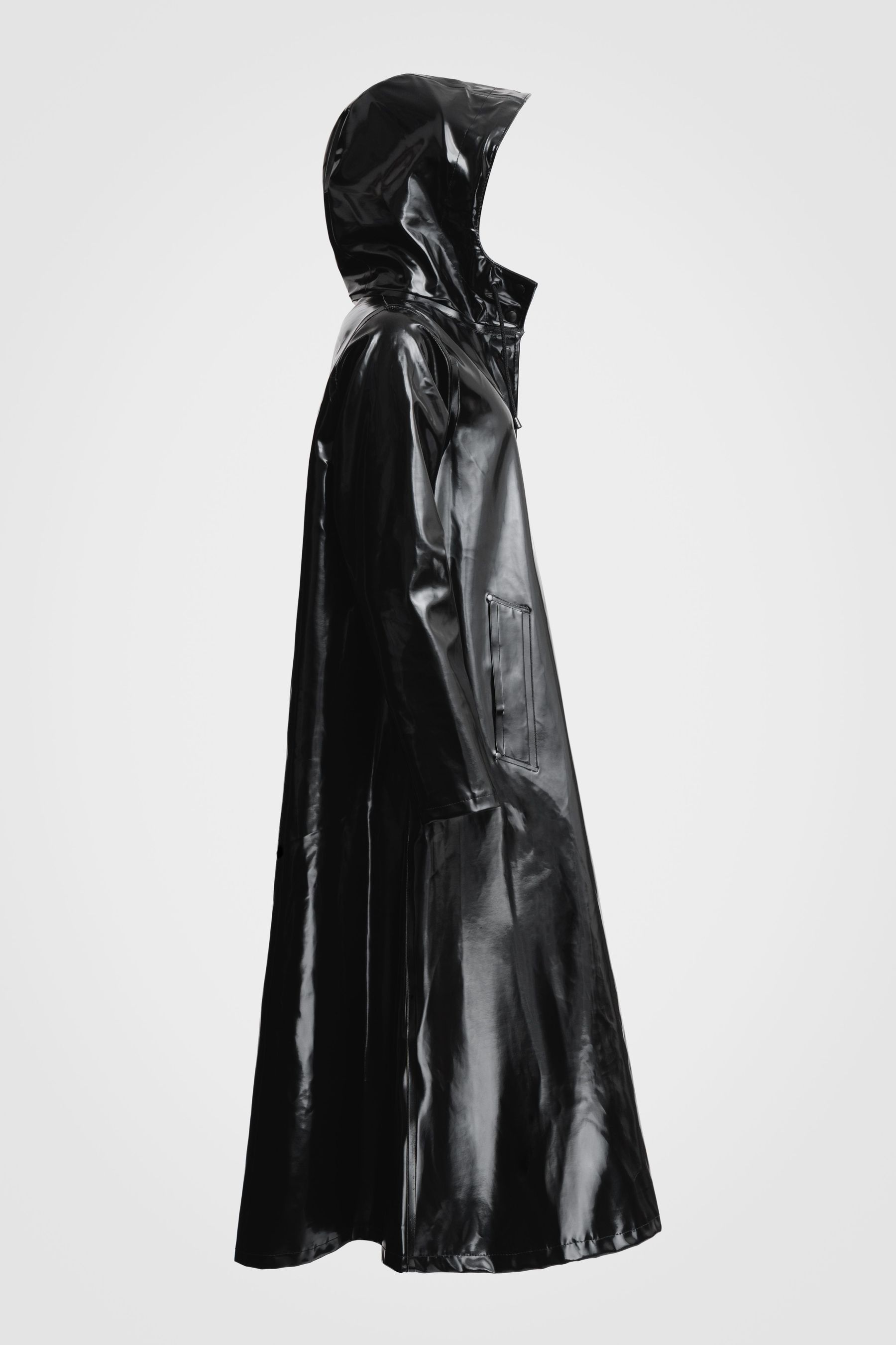 stutterheim mosebacke long opal raincoat black women jackets raincoats