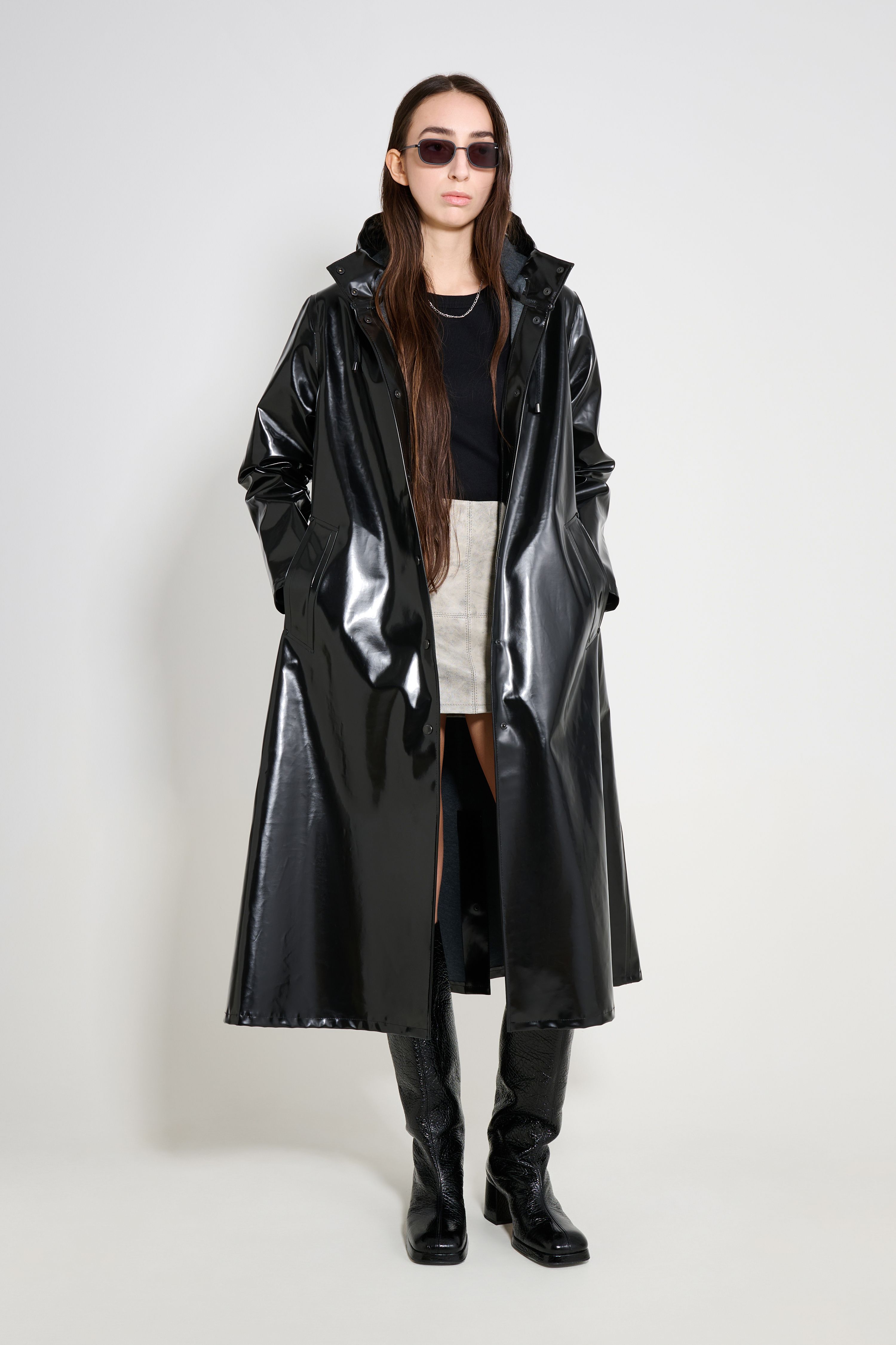 studio boheme paris frio coat 2022awアウター Mosebacke Long Opal Raincoat Black | STUTTERHEIM US