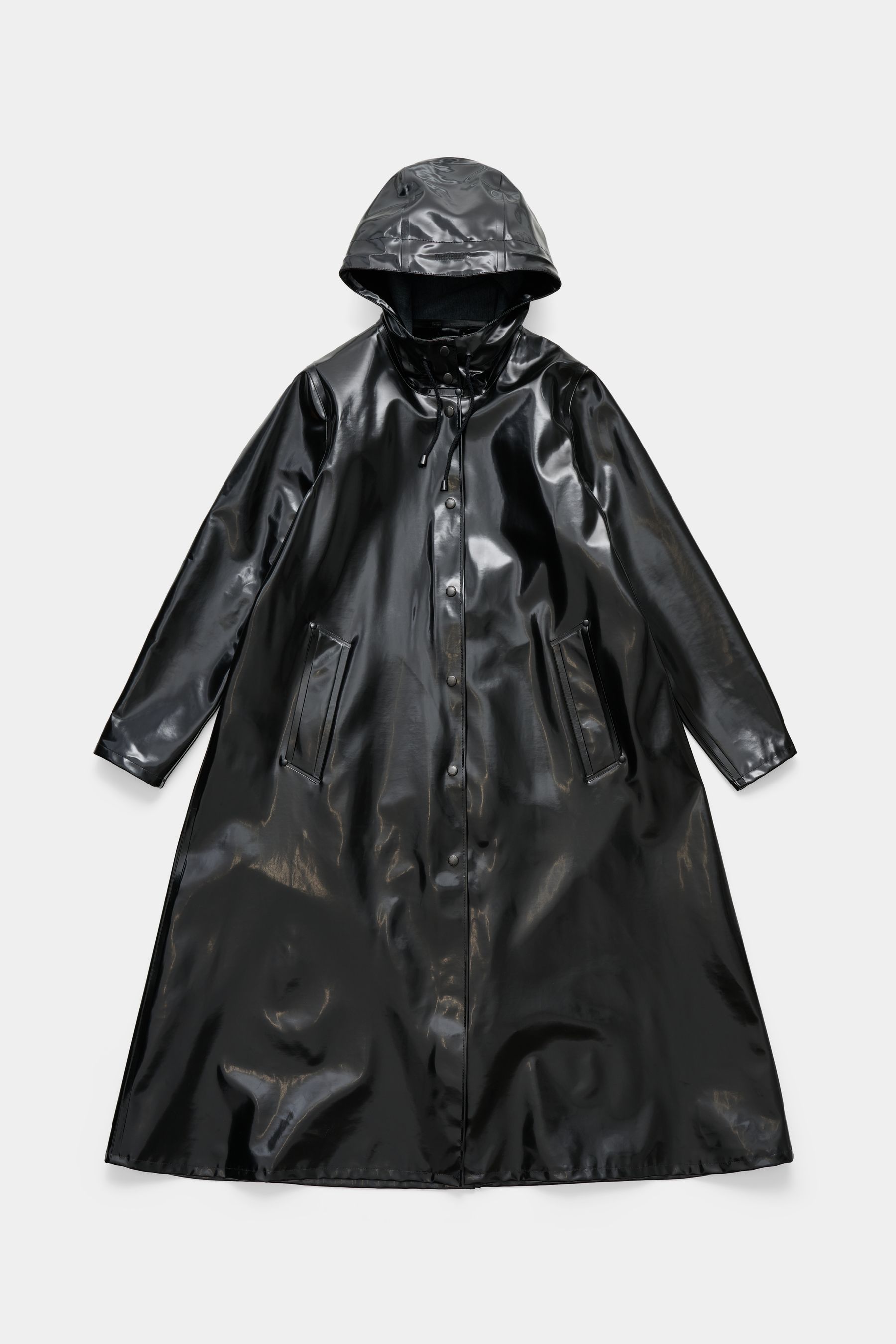 stutterheim mosebacke long opal raincoat black women jackets raincoats
