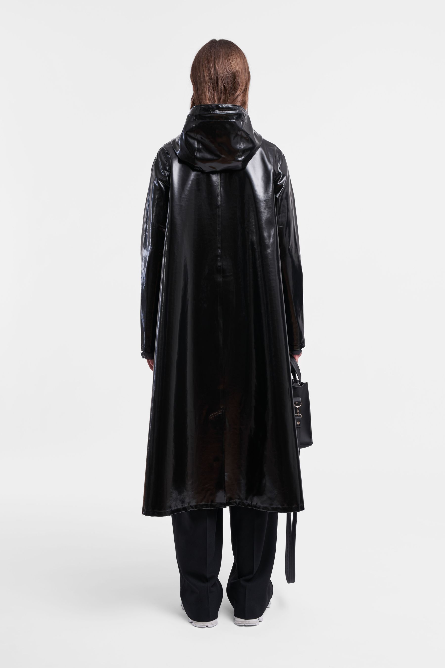 stutterheim mosebacke long opal raincoat black women jackets raincoats