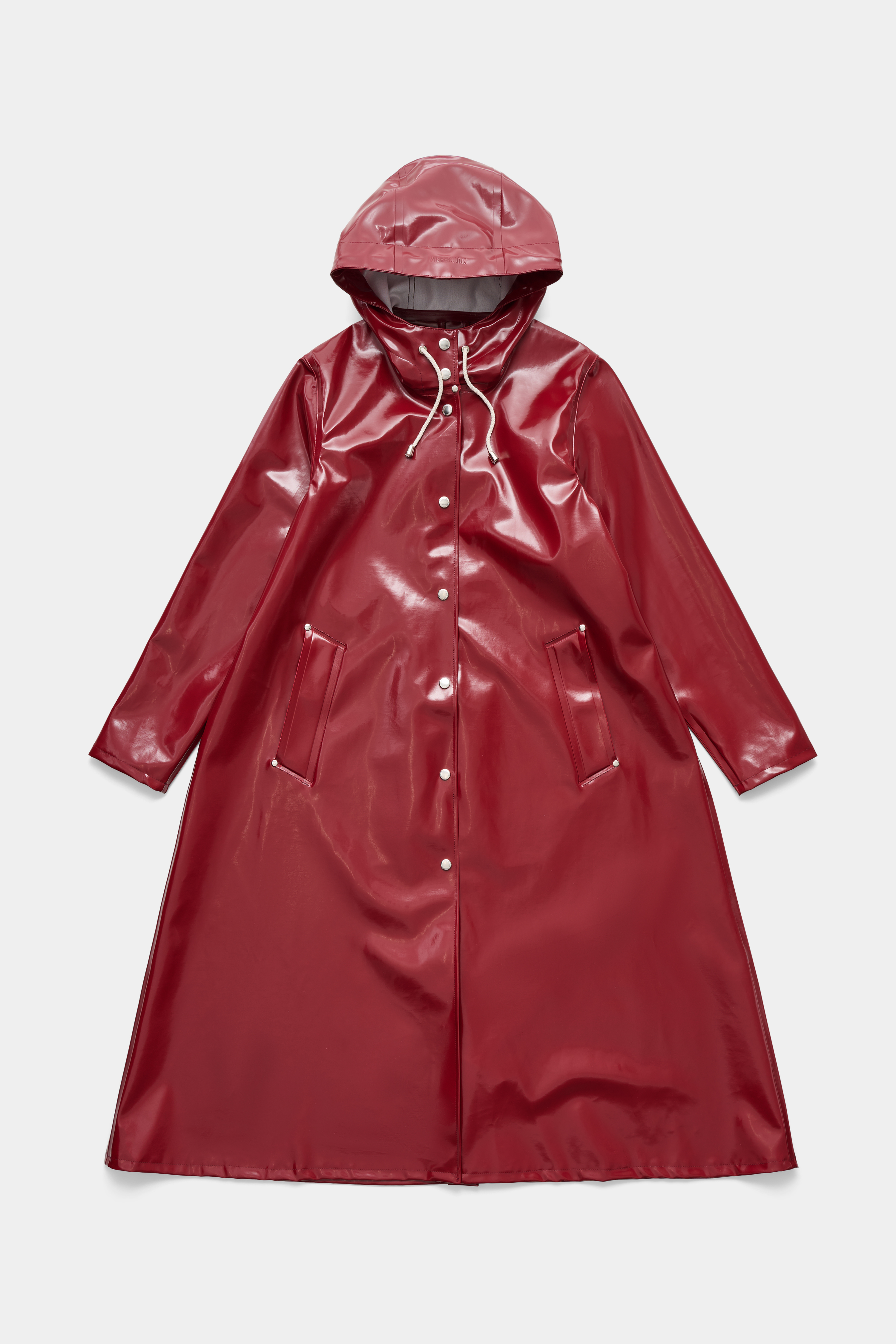 Mosebacke Long Opal Raincoat Burgundy | STUTTERHEIM US