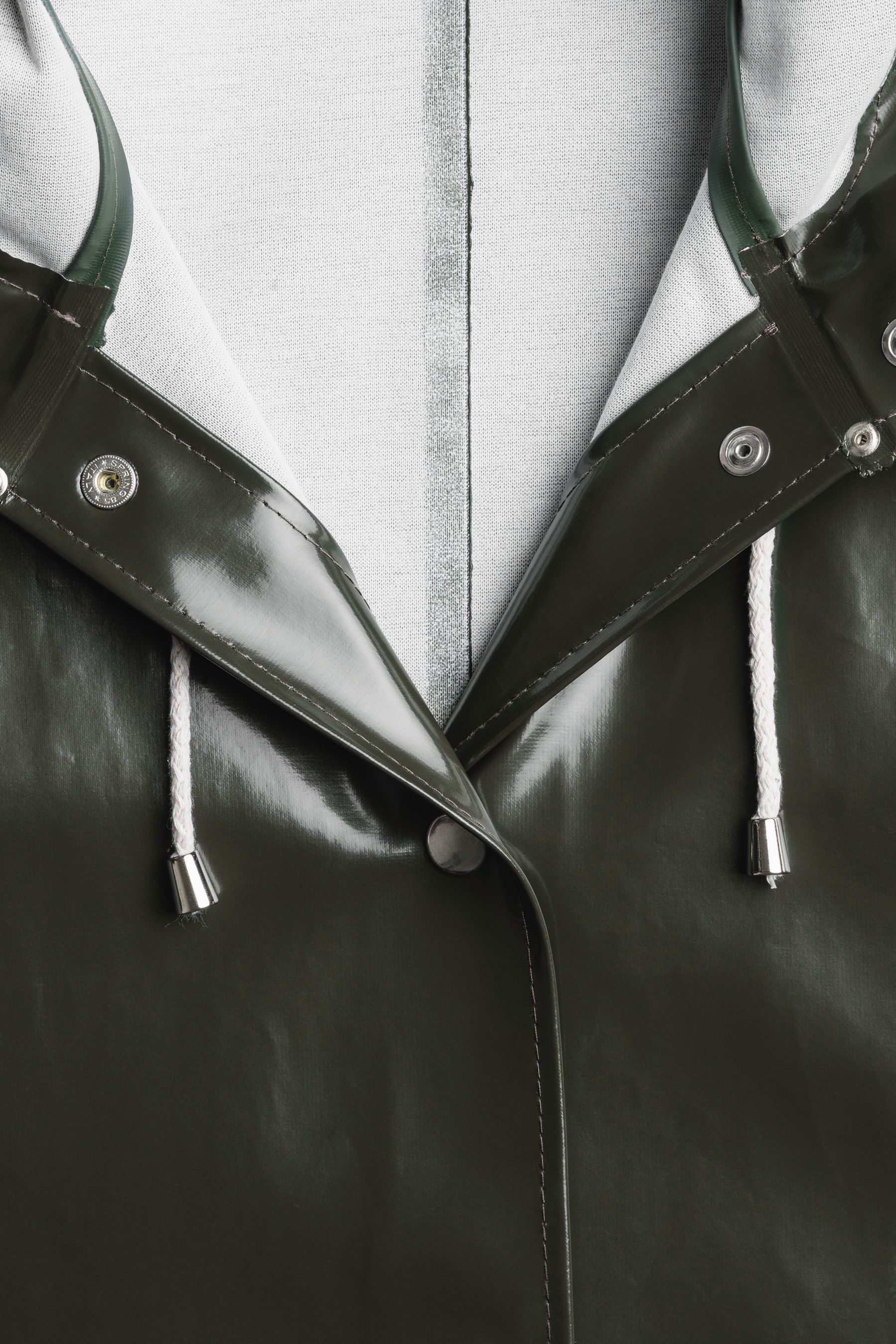 stutterheim mosebacke long opal raincoat green women jackets raincoats
