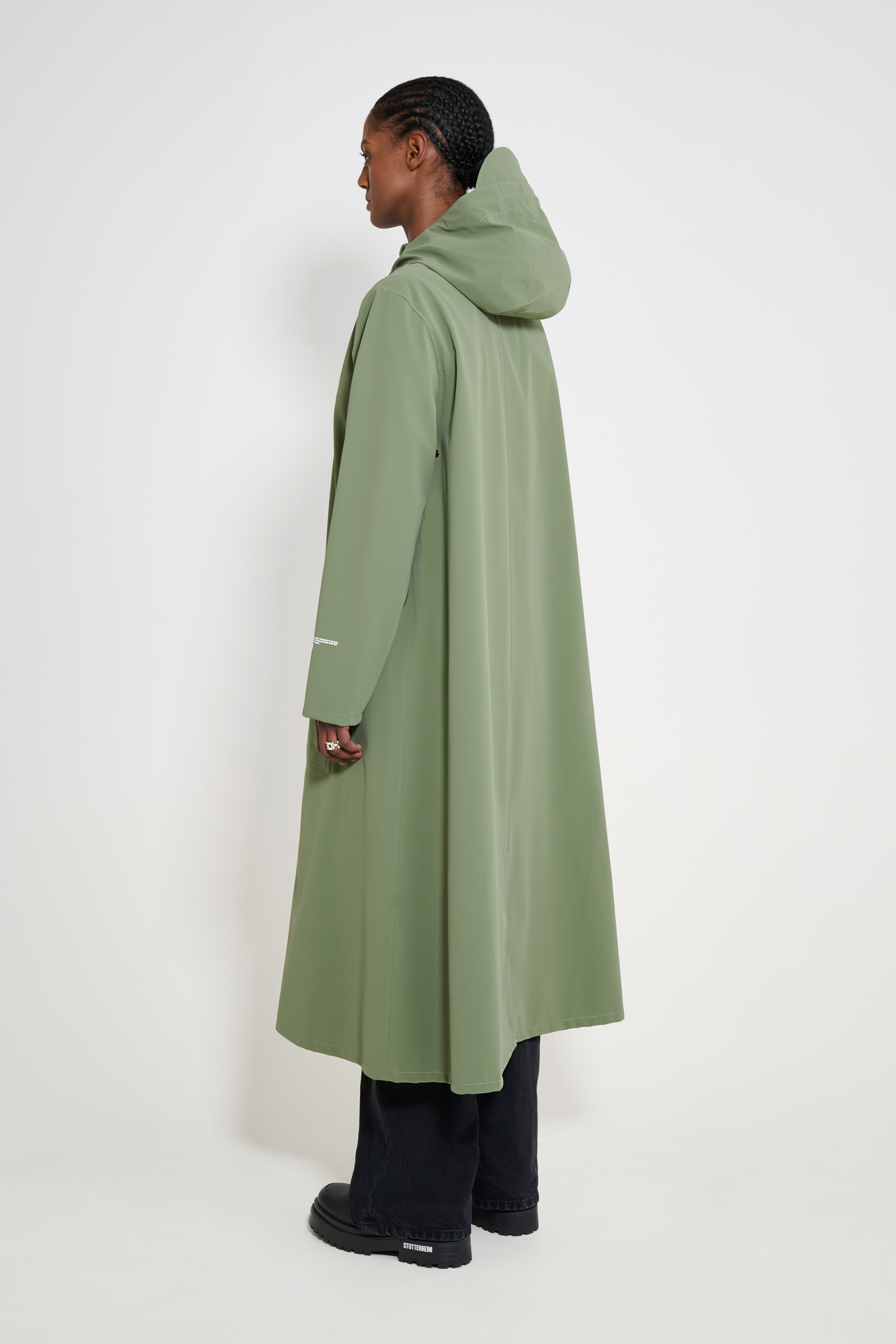 Mosebacke Long Patch Raincoat Dry Green | STUTTERHEIM US