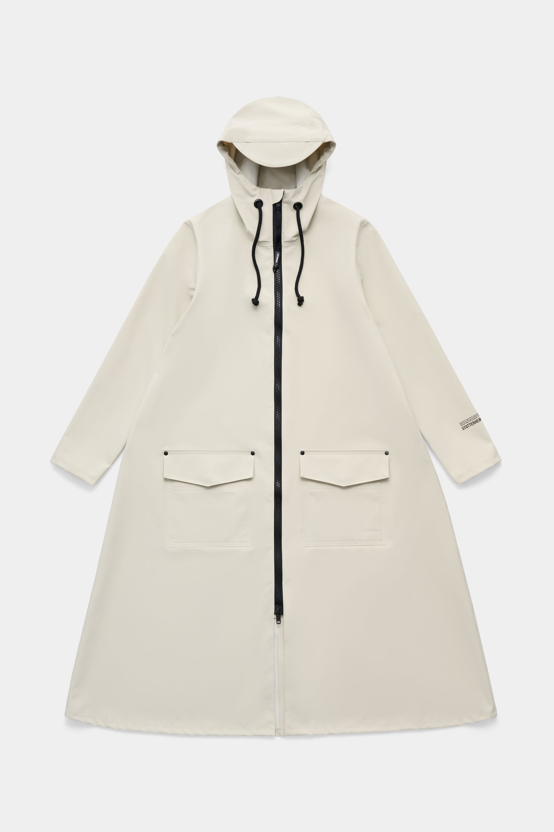 stutterheim mosebacke long patch pelican women jackets long-raincoats
