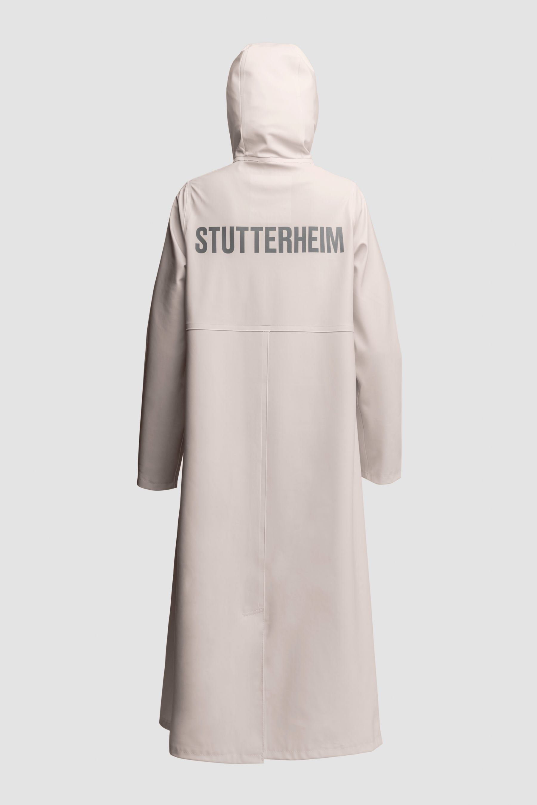 stutterheim mosebacke long print raincoat light sand women jackets raincoats