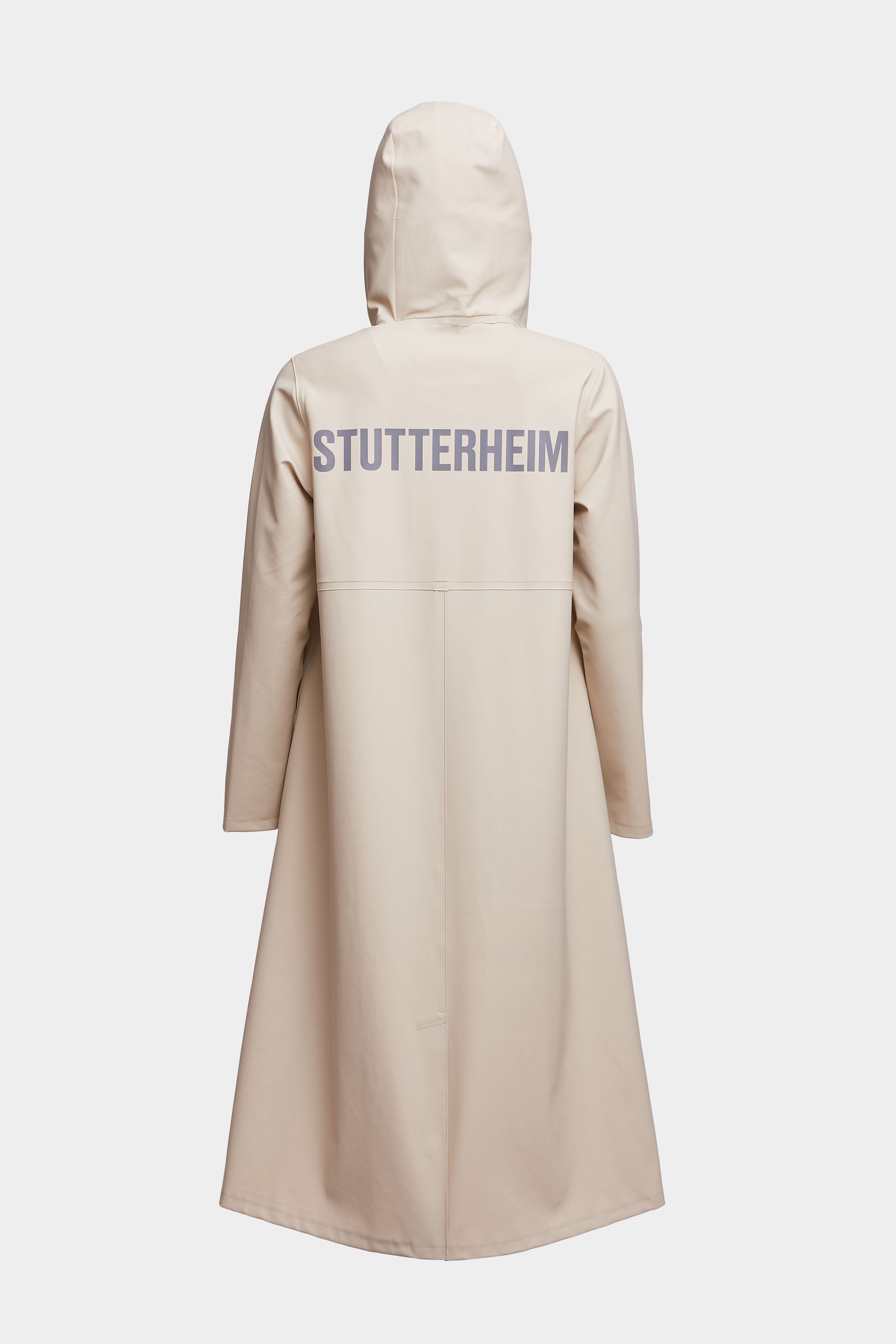 stutterheim mosebacke long print raincoat oyster women jackets raincoats