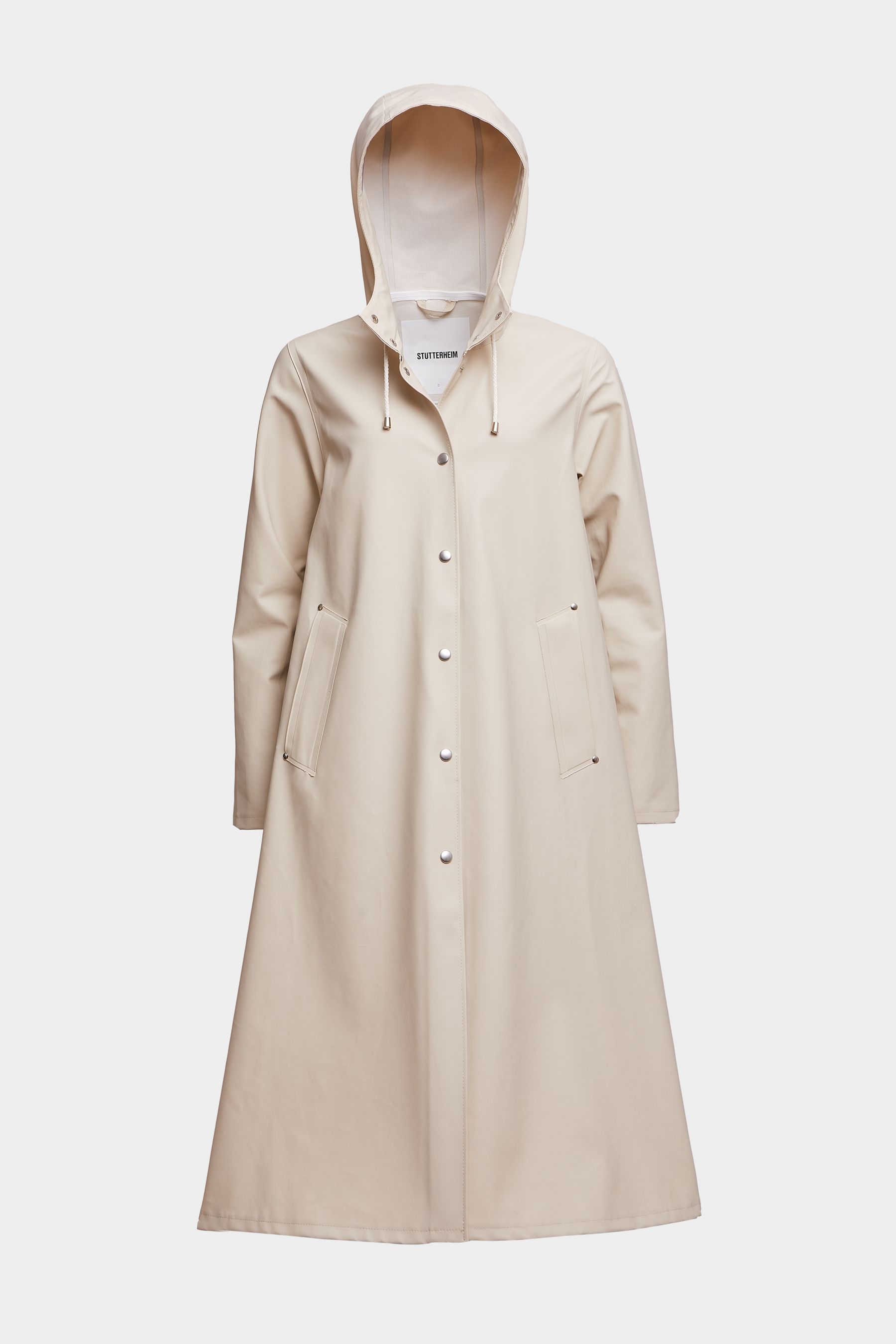 stutterheim mosebacke long print raincoat oyster women jackets raincoats