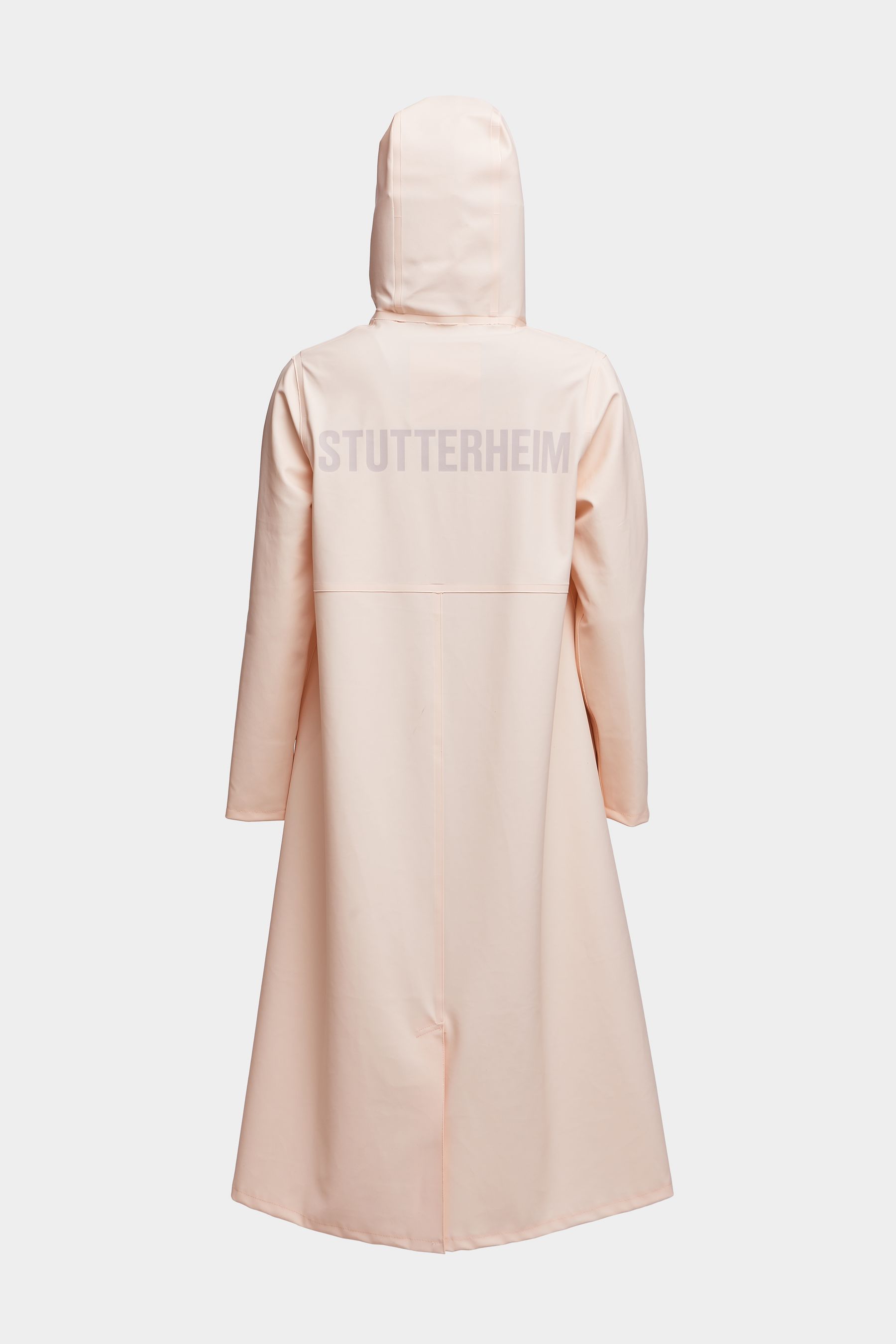 stutterheim mosebacke long print raincoat peach women jackets raincoats