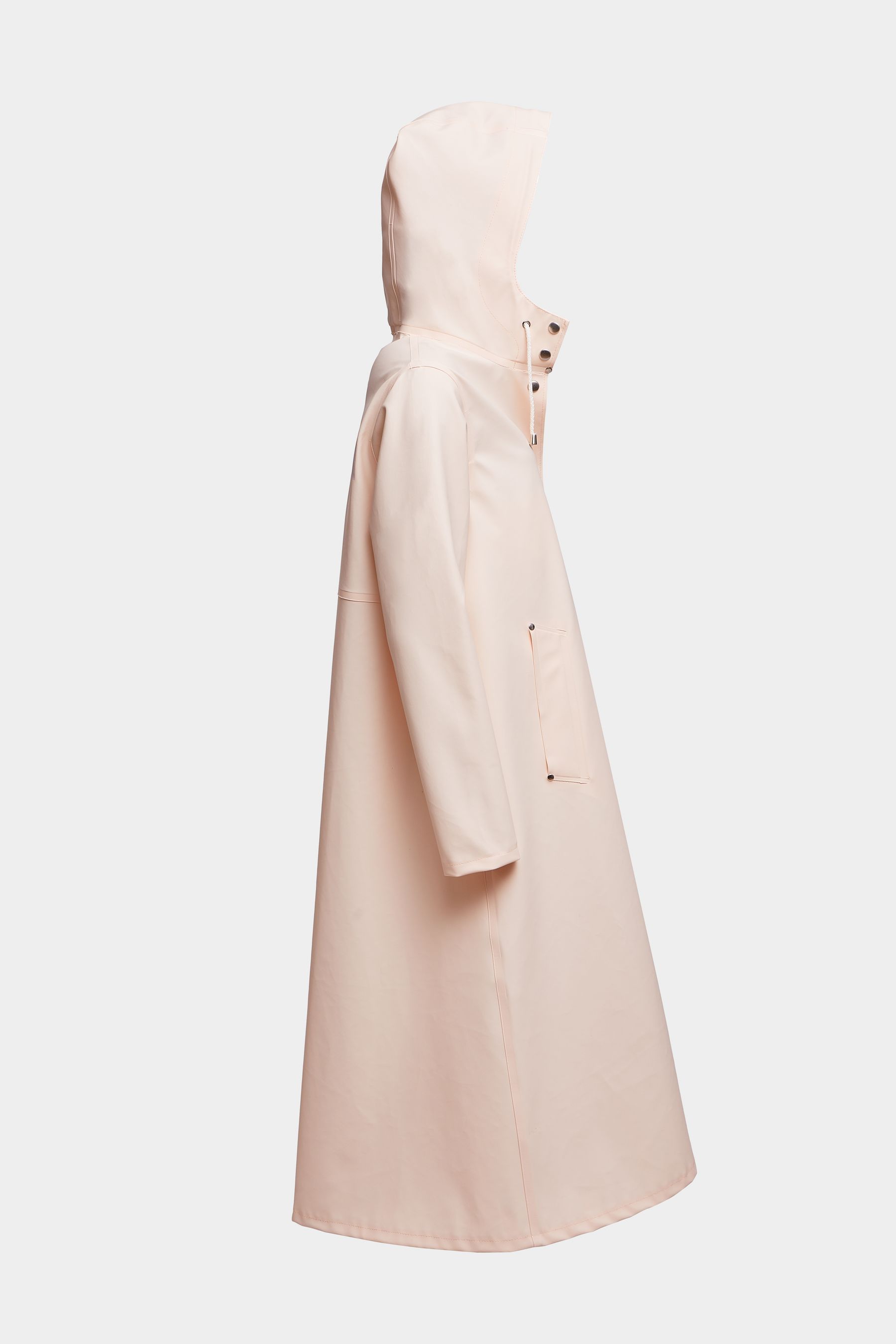 stutterheim mosebacke long print raincoat peach women jackets raincoats