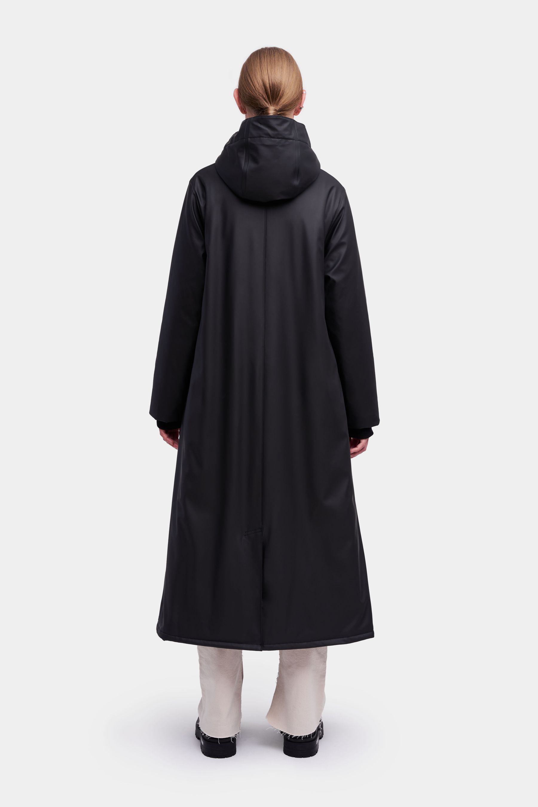 stutterheim mosebacke long winter jacket black women jackets winter-coats