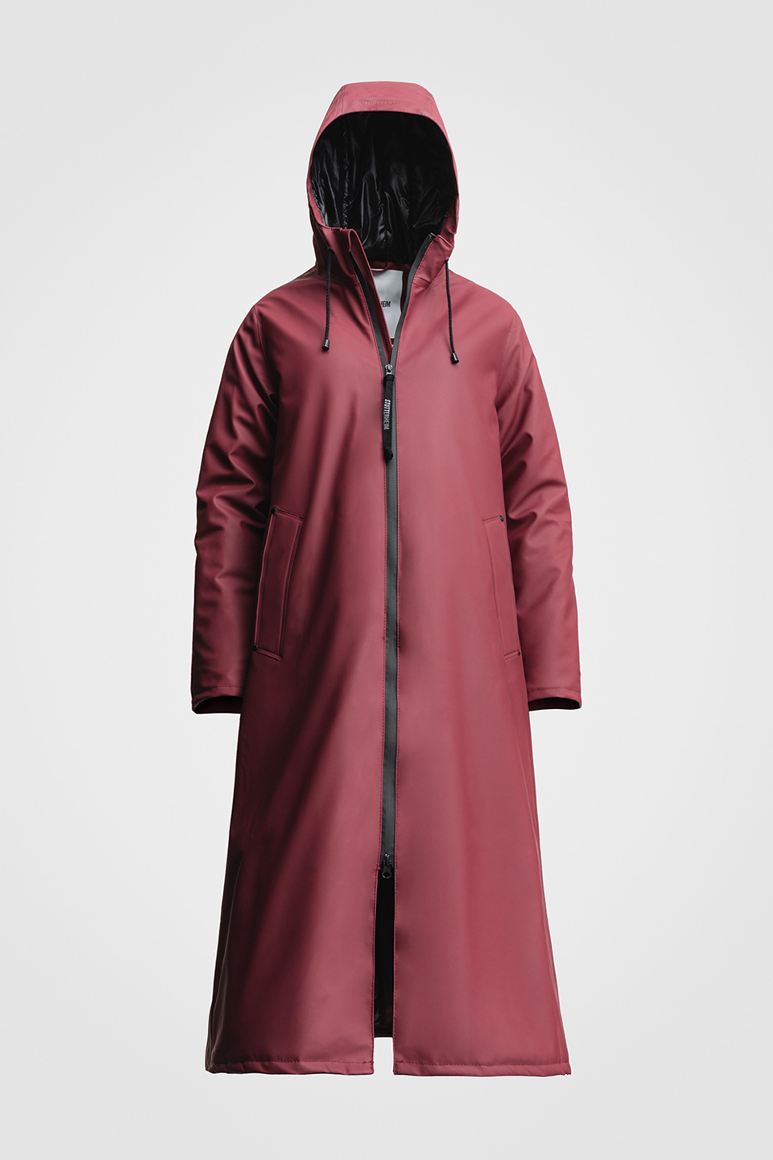 stutterheim mosebacke long winter jacket burgundy women jackets winter-coats