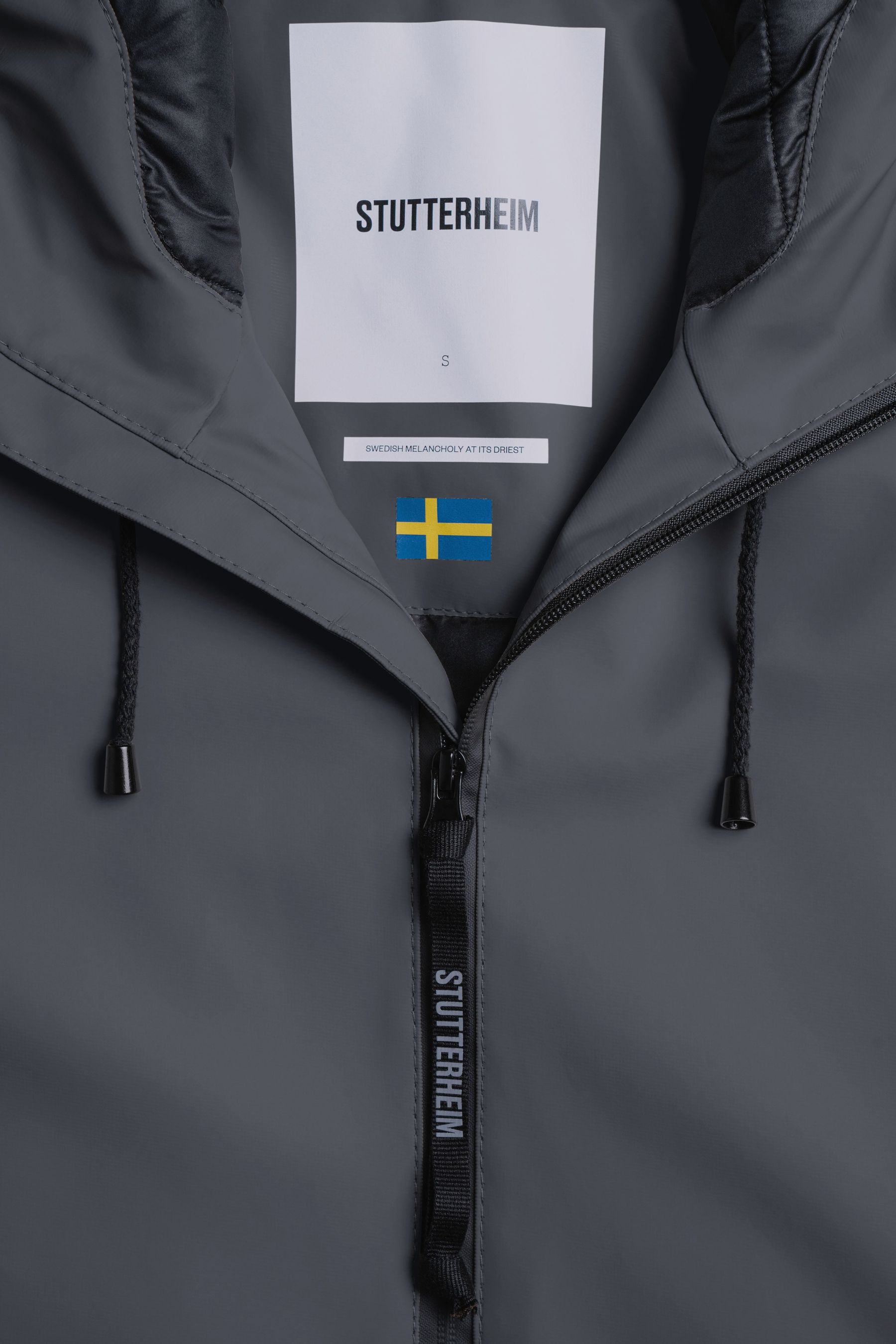stutterheim mosebacke long winter jacket charcoal women jackets winter-coats