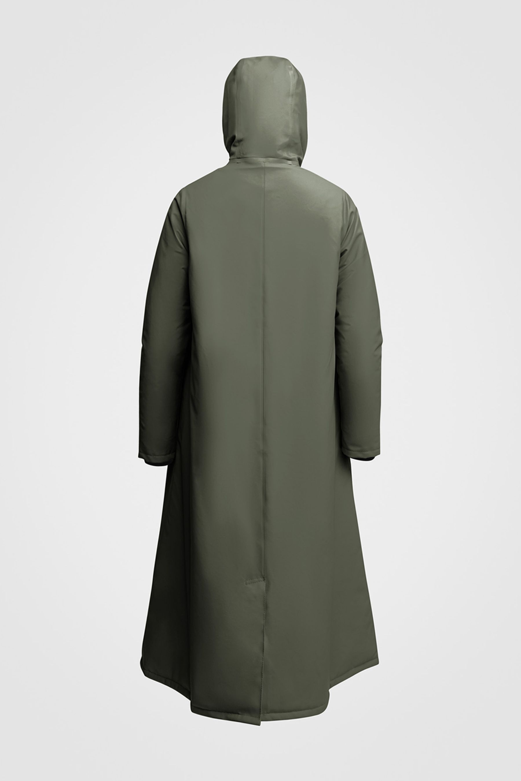 stutterheim mosebacke long winter khaki green women jackets raincoats