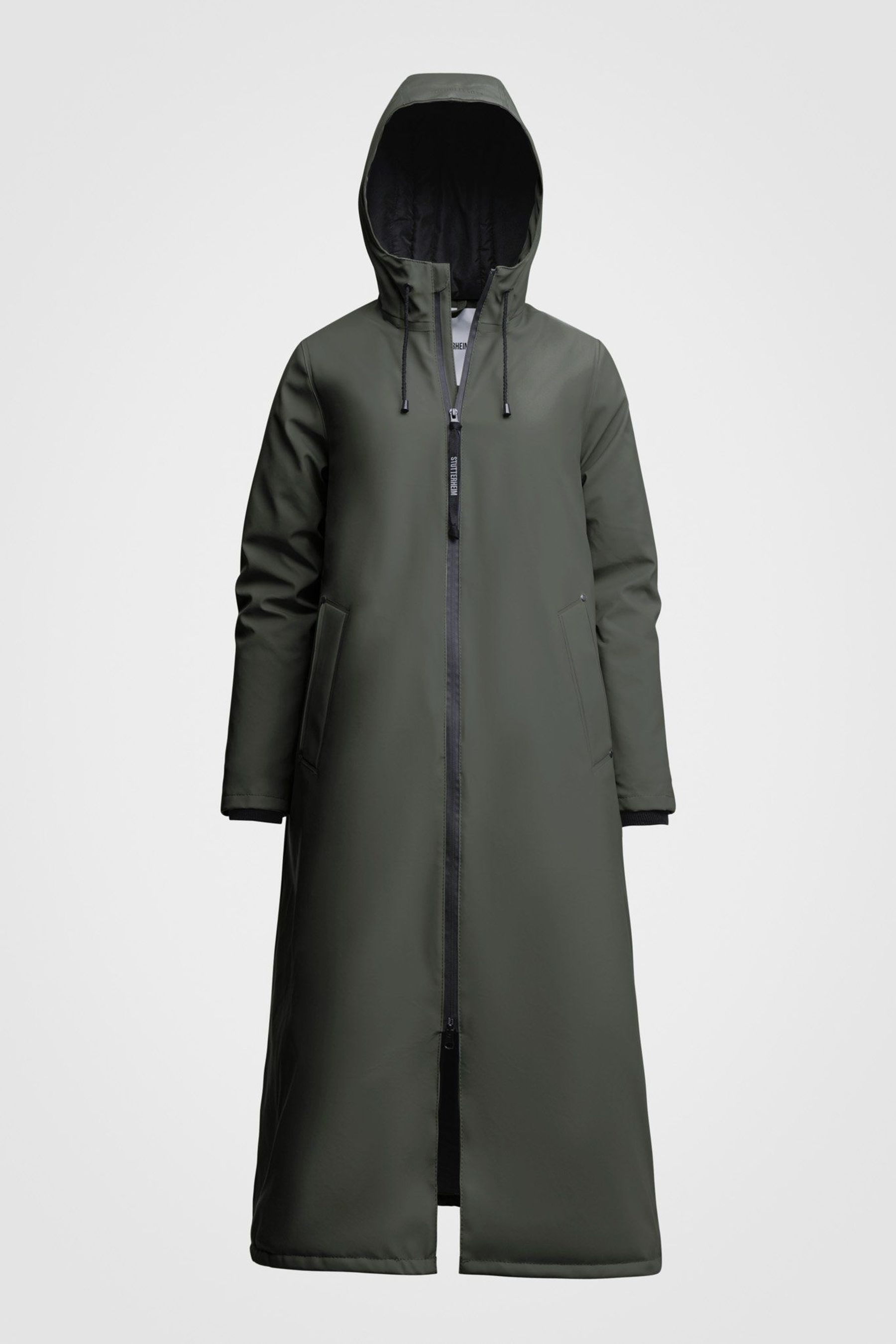 stutterheim mosebacke long winter jacket green women jackets winter-coats
