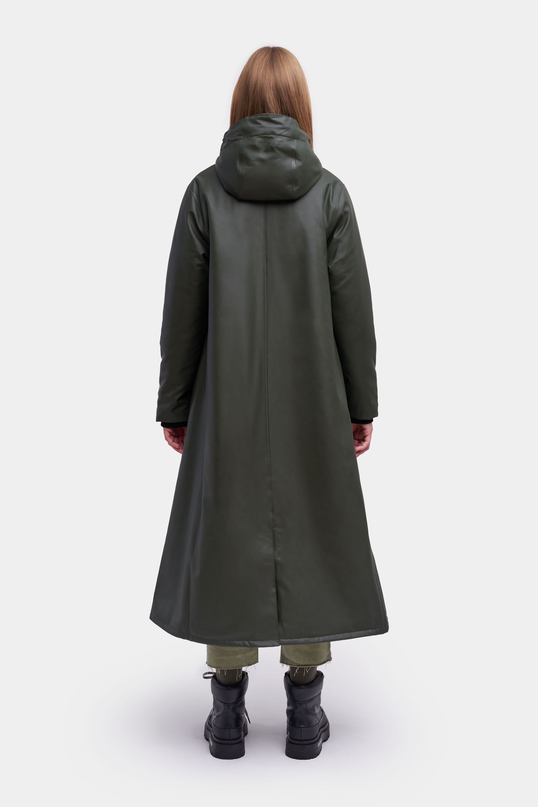 stutterheim mosebacke long winter jacket green women jackets winter-coats