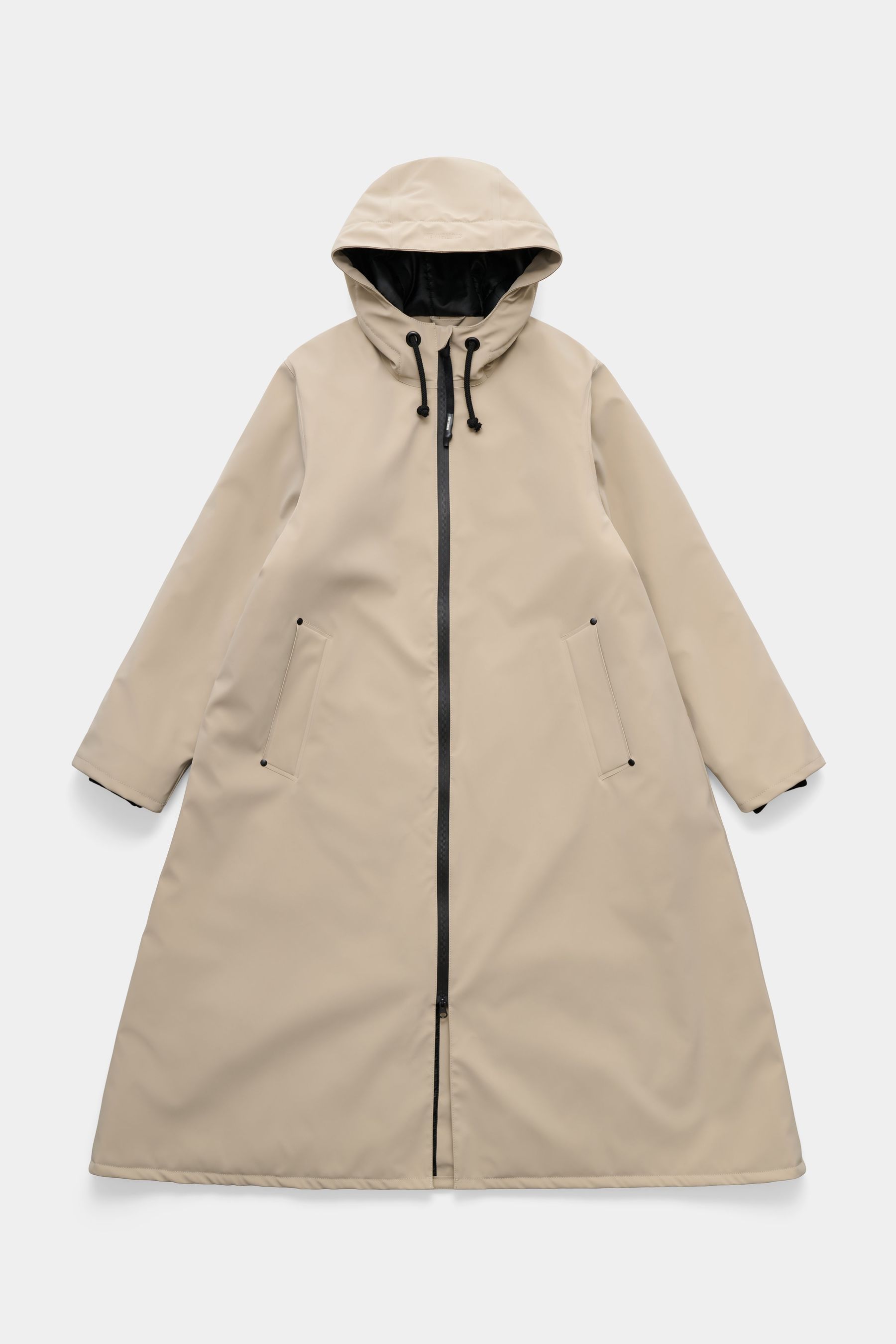 stutterheim mosebacke long winter raincoat matte potato women jackets long-raincoats