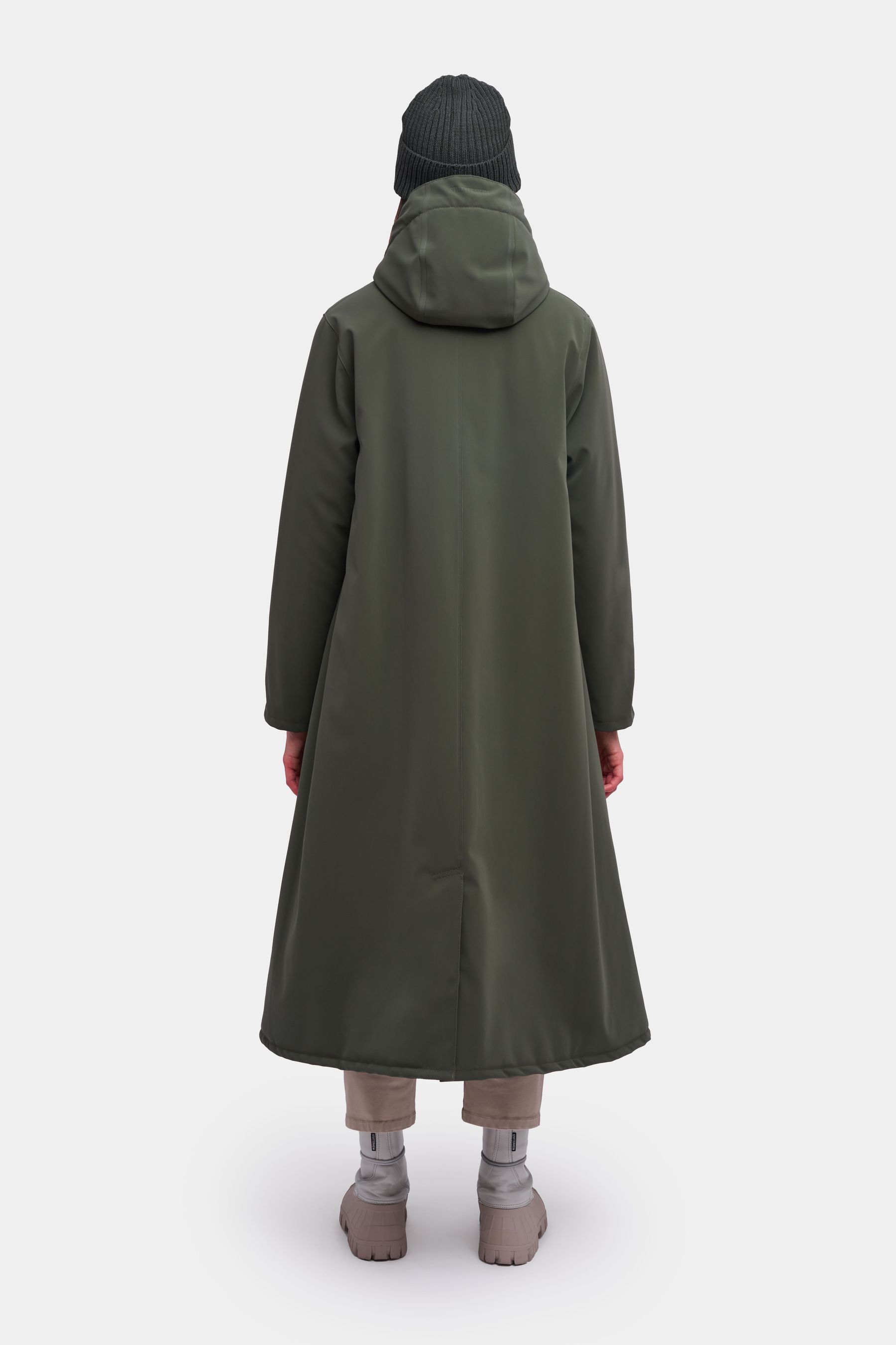 stutterheim mosebacke long matte winter jacket dark green women jackets winter-coats