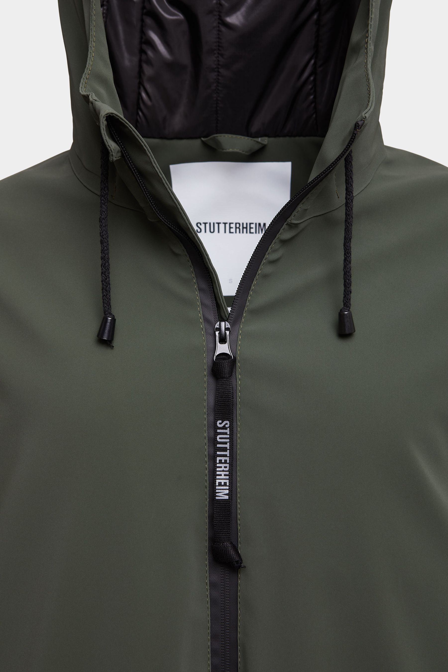 stutterheim mosebacke long matte winter jacket dark green women jackets winter-coats