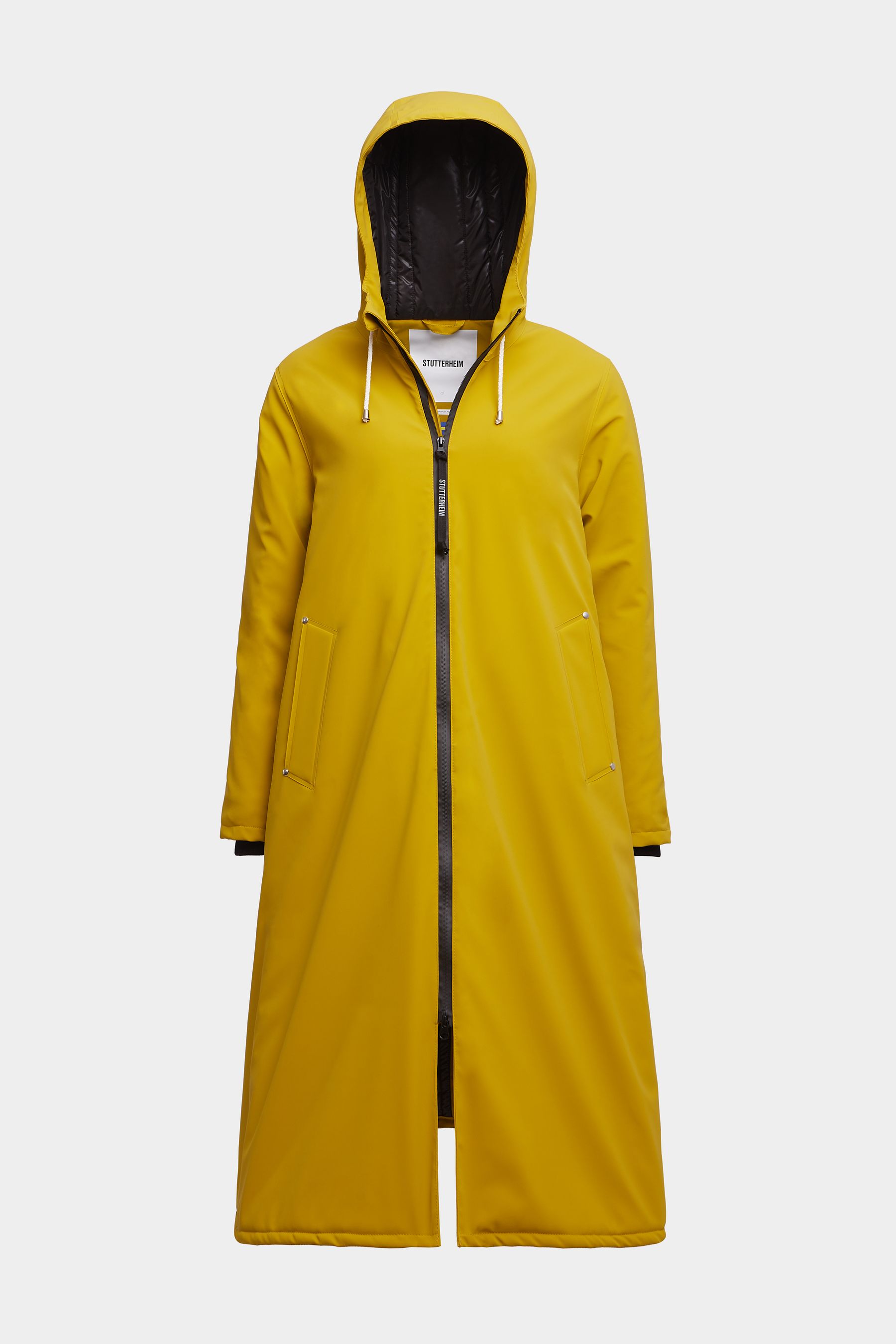 stutterheim mosebacke long matte winter jacket gold women jackets winter-coats