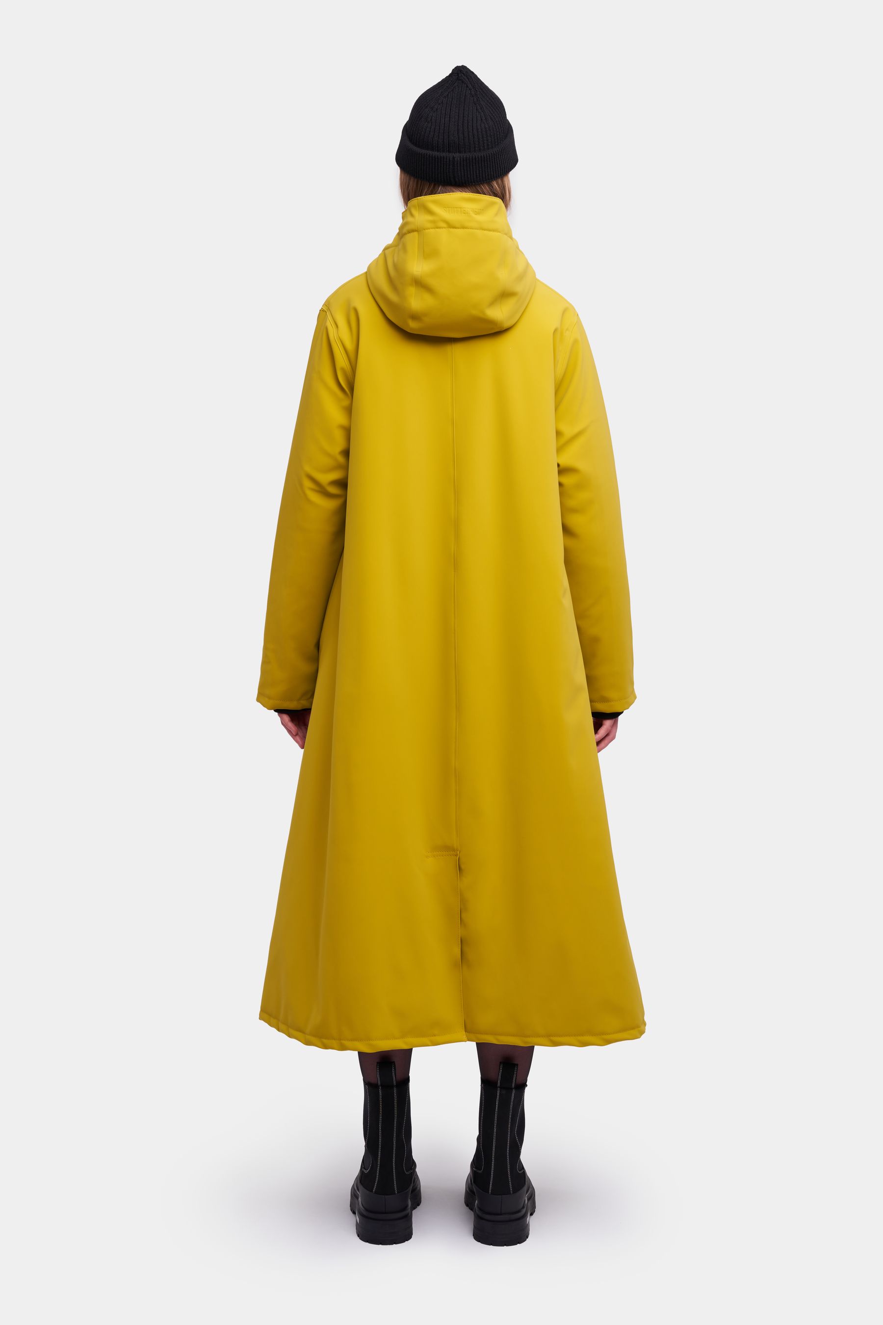 stutterheim mosebacke long matte winter jacket gold women jackets winter-coats