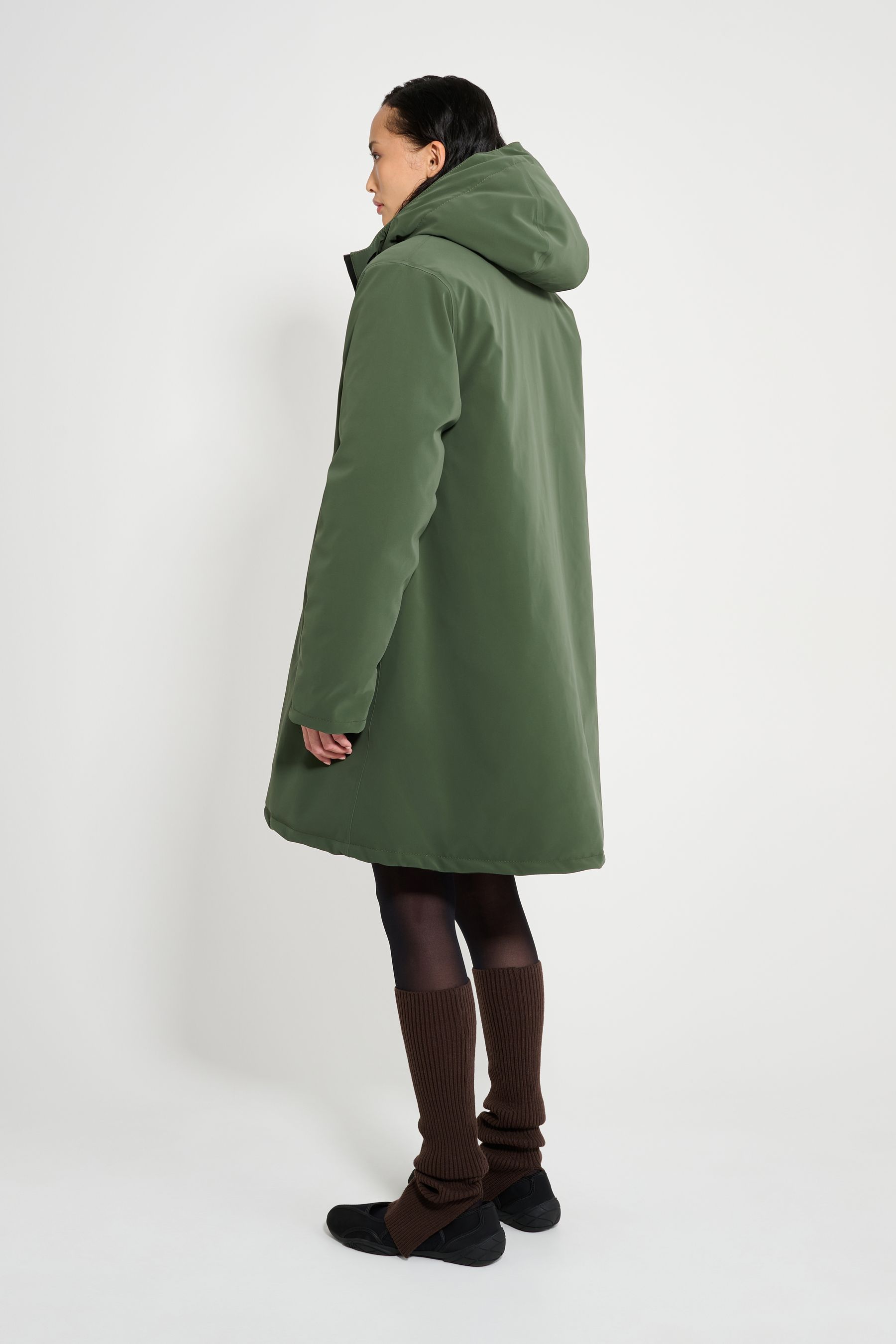 stutterheim mosebacke matte winter coat green women jackets winter-coats