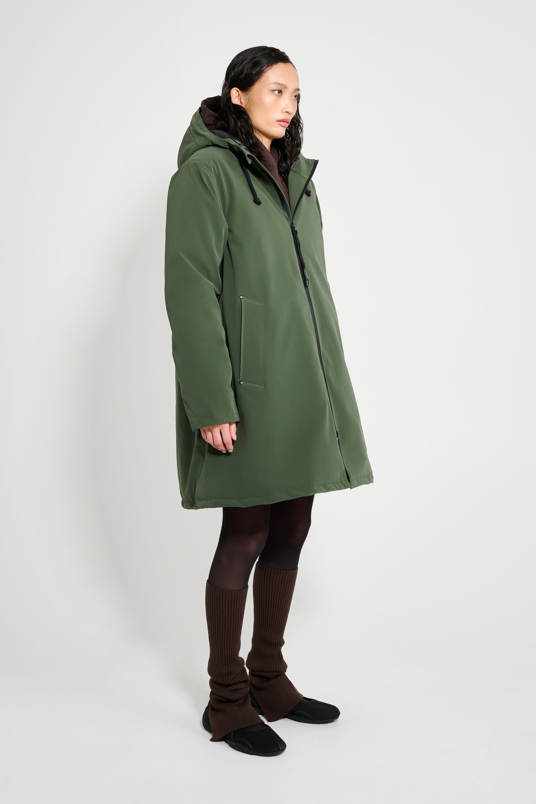 stutterheim mosebacke matte winter coat green women jackets winter-coats