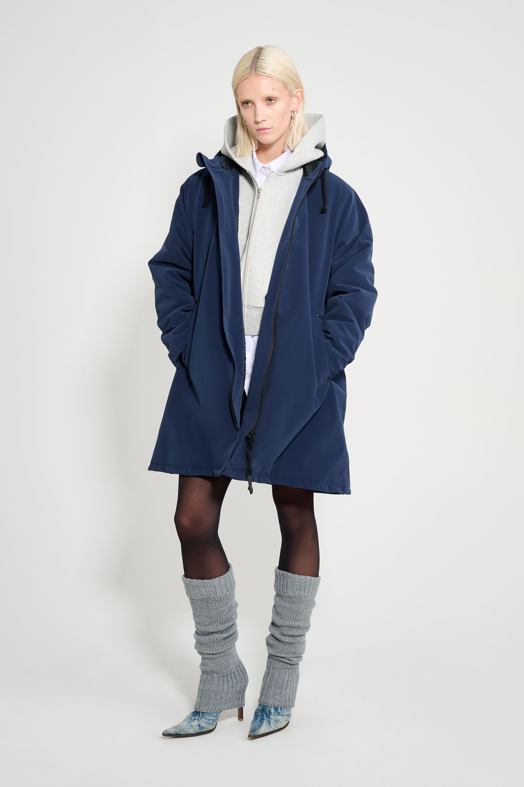 stutterheim mosebacke matte winter coat navy women jackets winter-coats