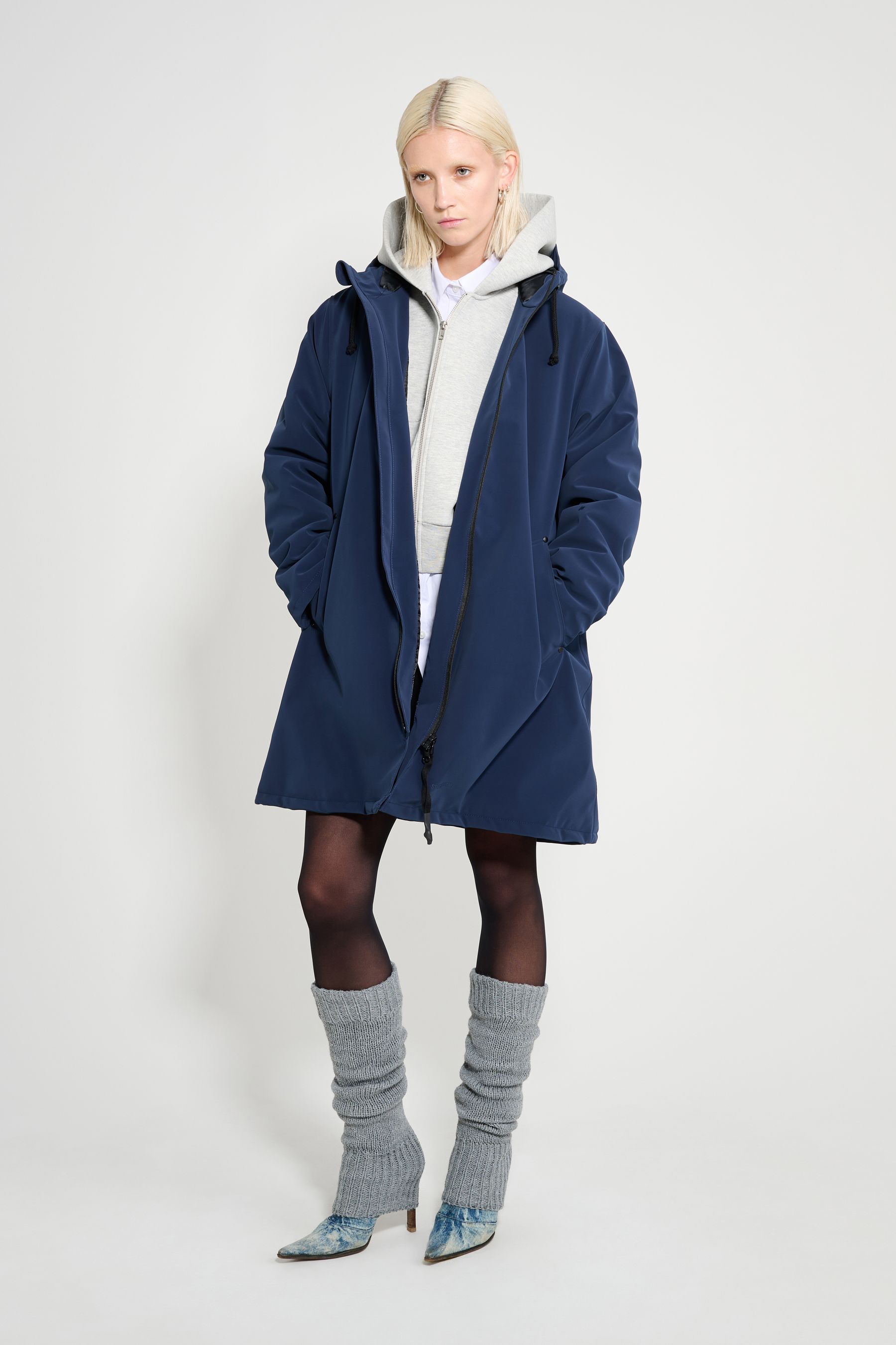stutterheim mosebacke matte winter coat navy women jackets winter-coats
