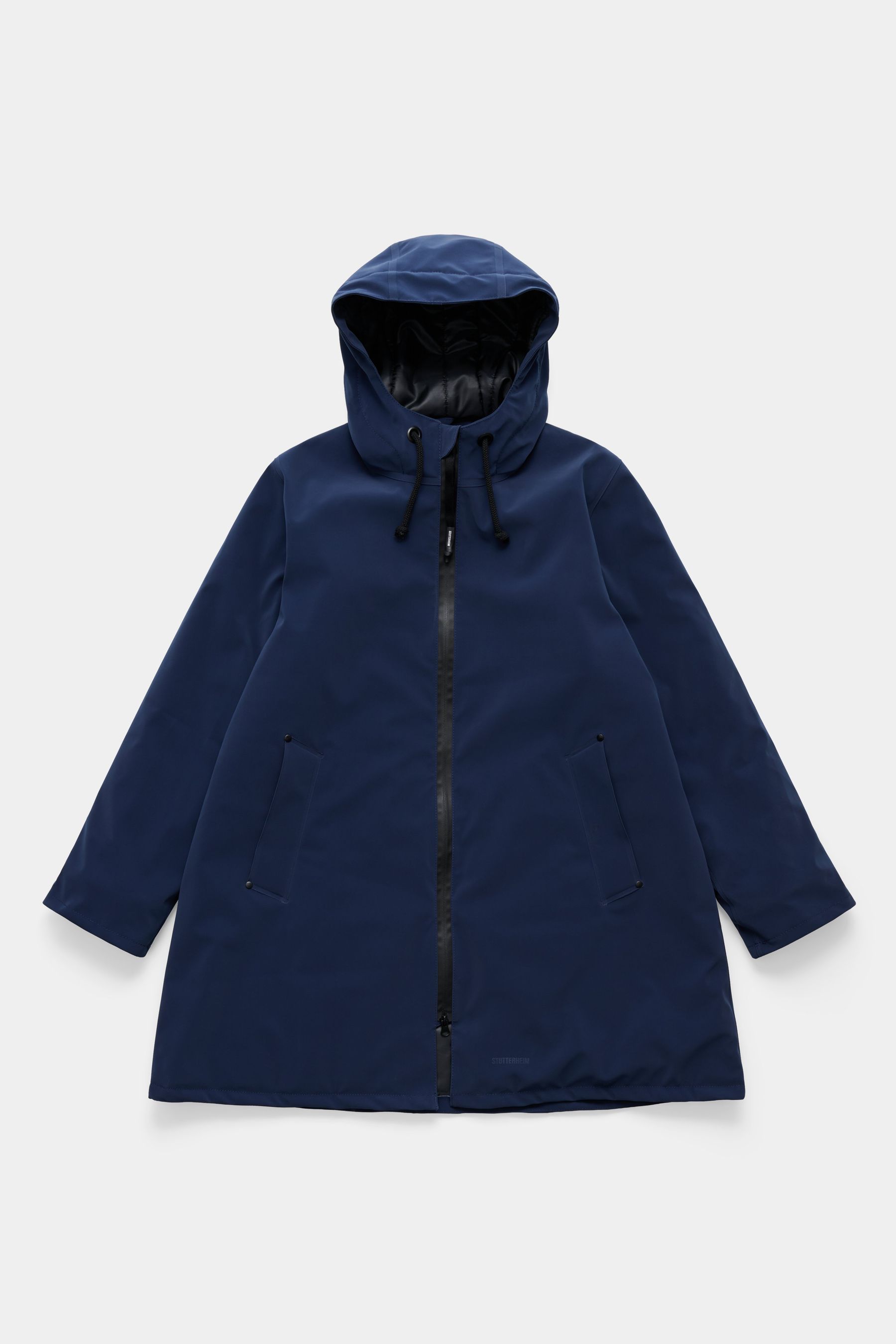 stutterheim mosebacke matte winter coat navy women jackets winter-coats