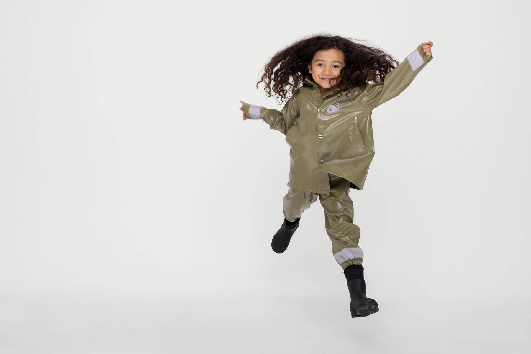 stutterheim mosebacke mini opal kids raincoat aloe jackets