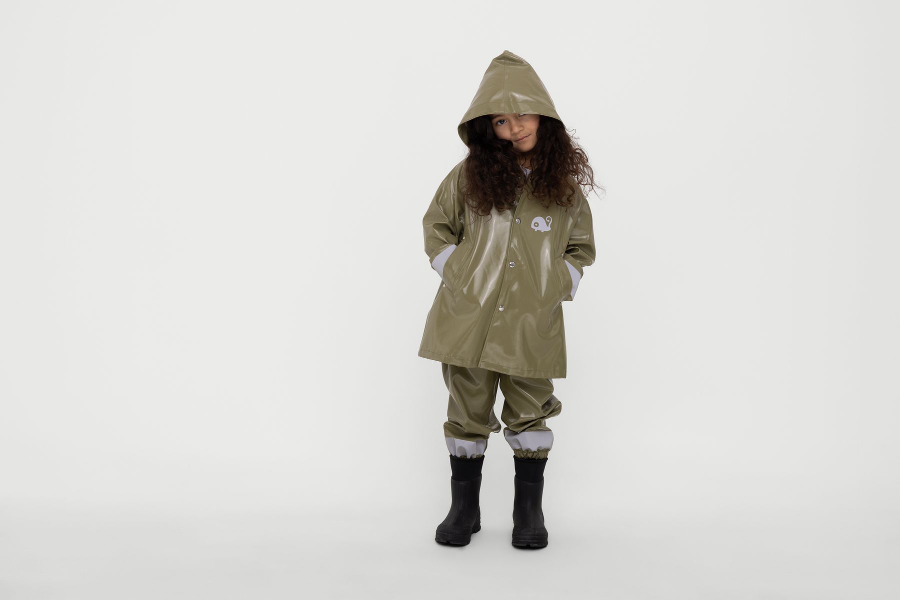 stutterheim mosebacke mini opal kids raincoat aloe jackets