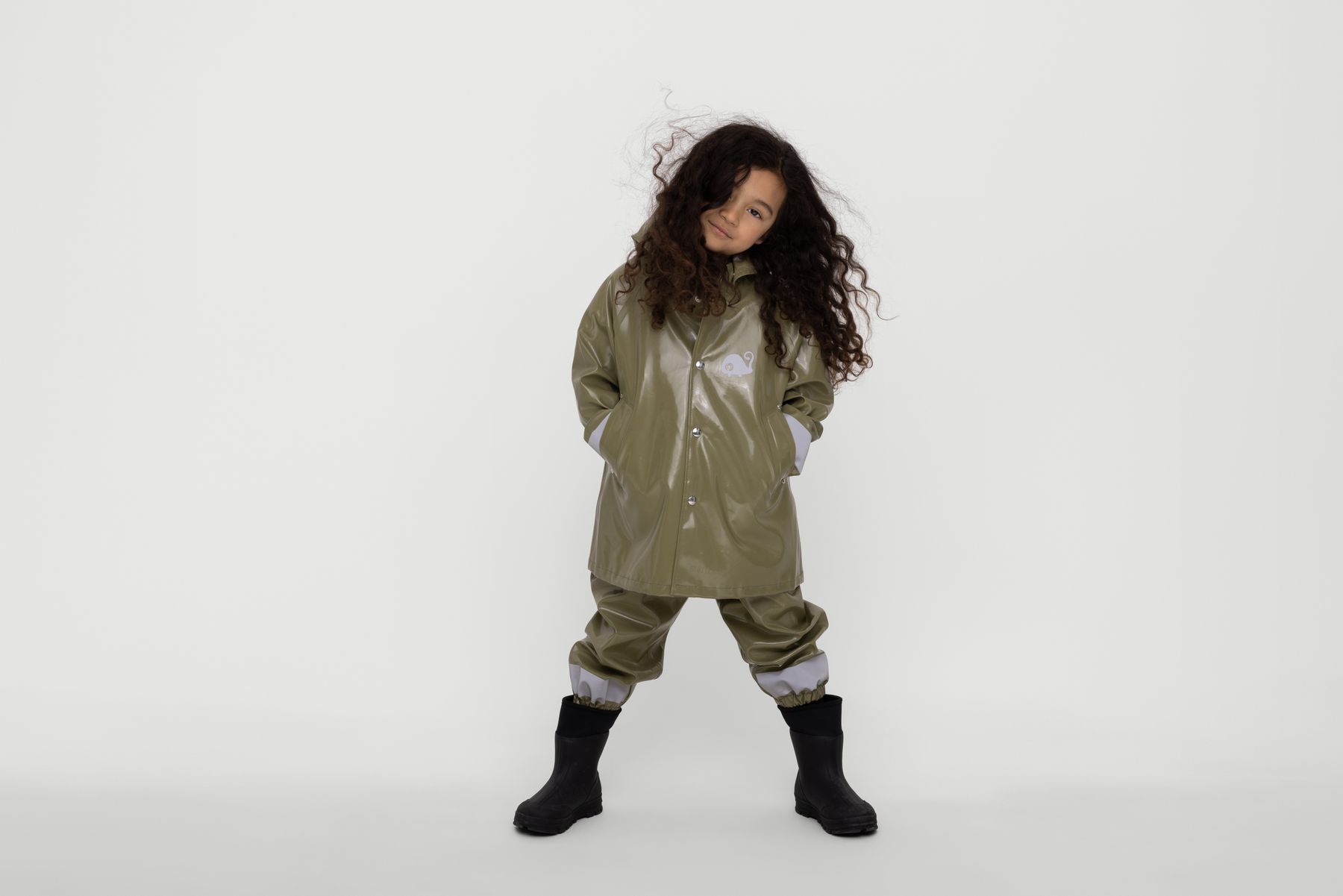 stutterheim mosebacke mini opal kids raincoat aloe jackets