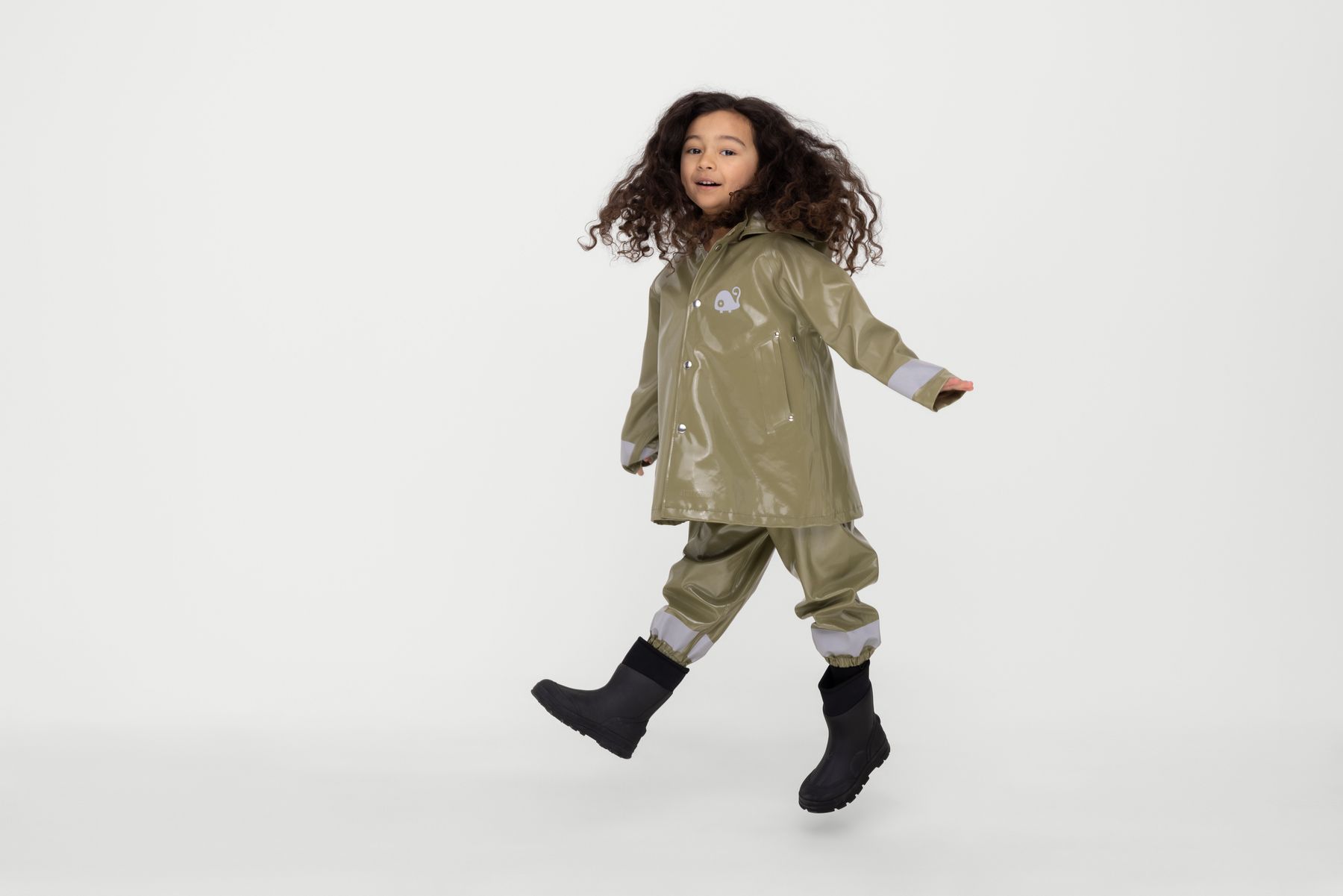 stutterheim mosebacke mini opal kids raincoat aloe jackets
