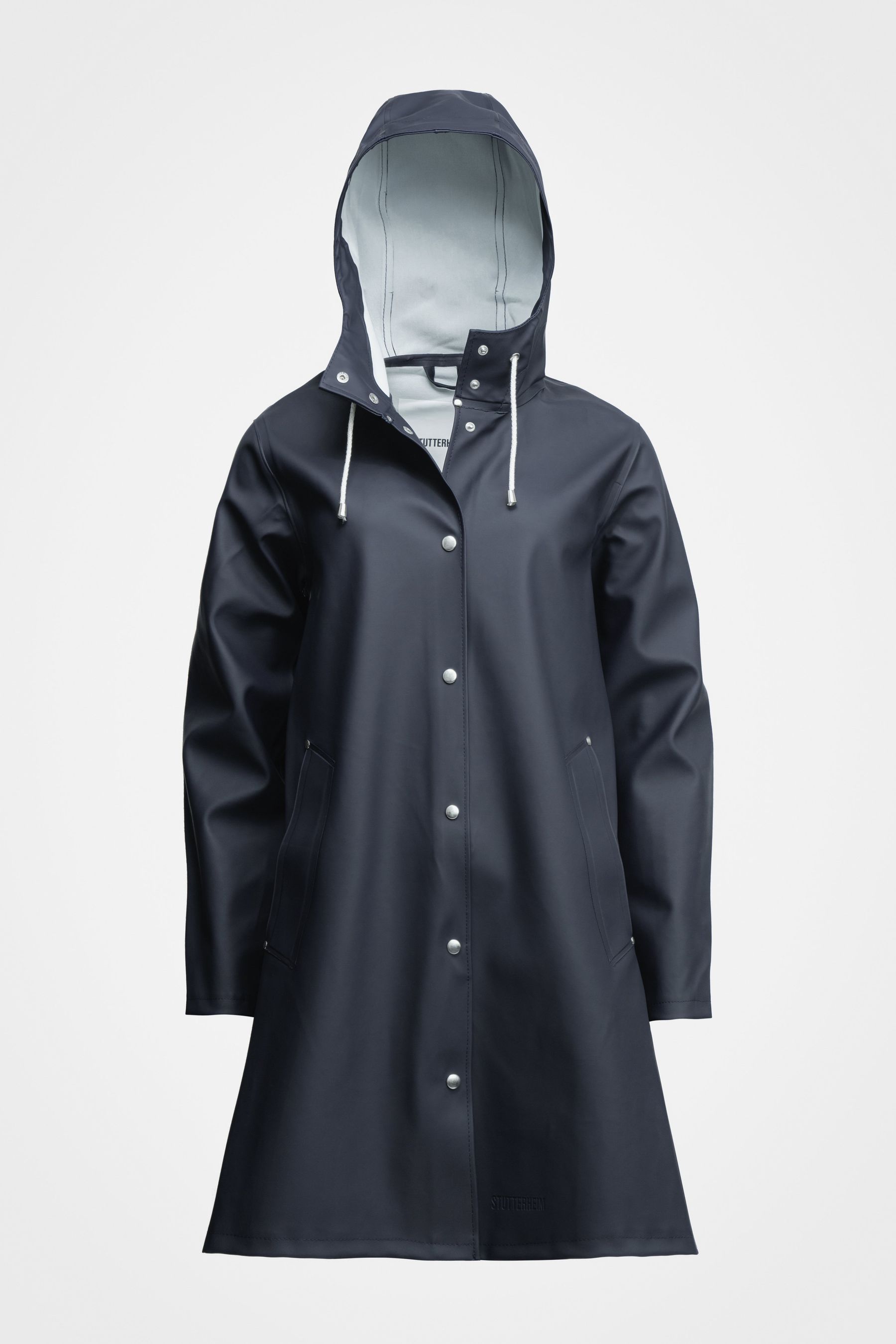 stutterheim mosebacke raincoat navy women jackets raincoats