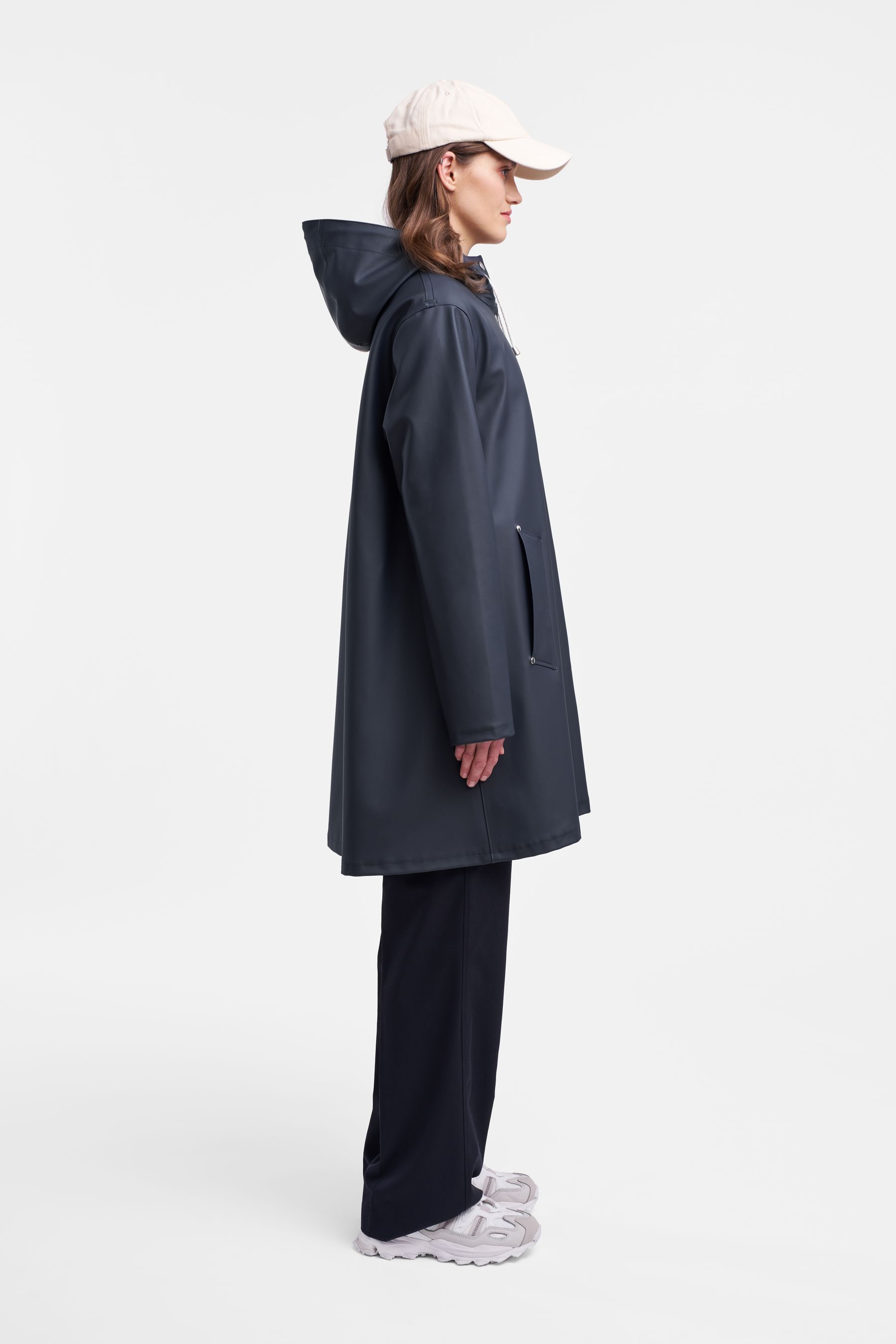 stutterheim mosebacke raincoat navy women jackets raincoats