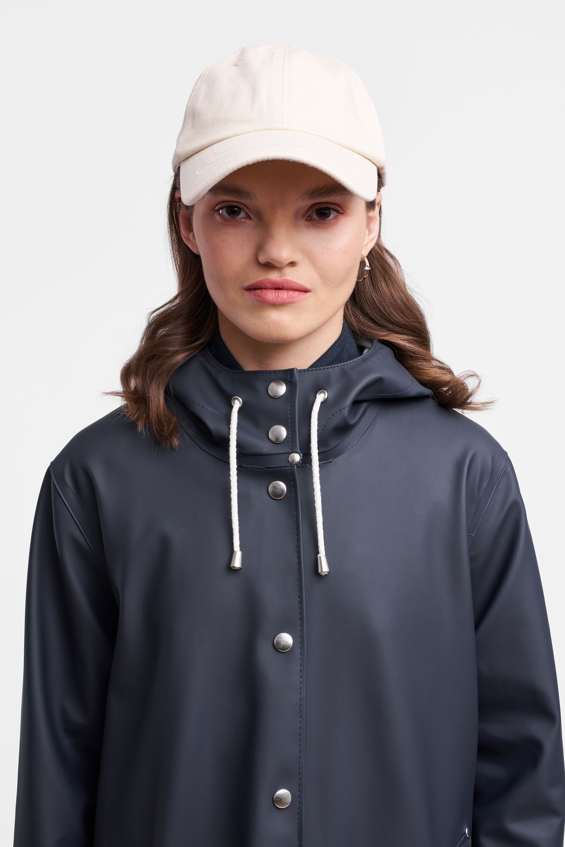 stutterheim mosebacke raincoat navy women jackets raincoats