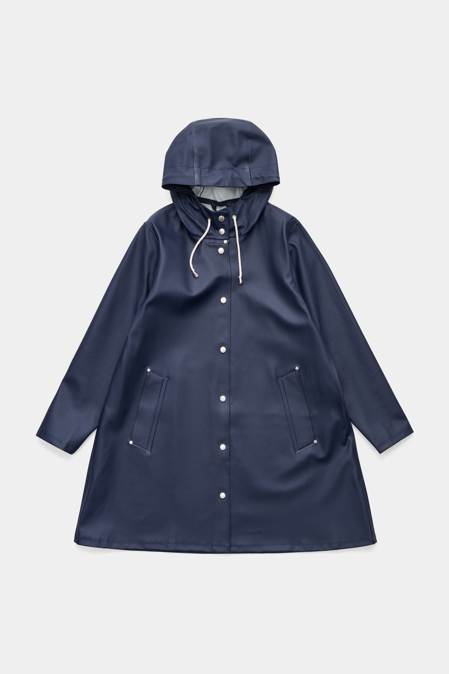 stutterheim mosebacke raincoat navy women jackets raincoats