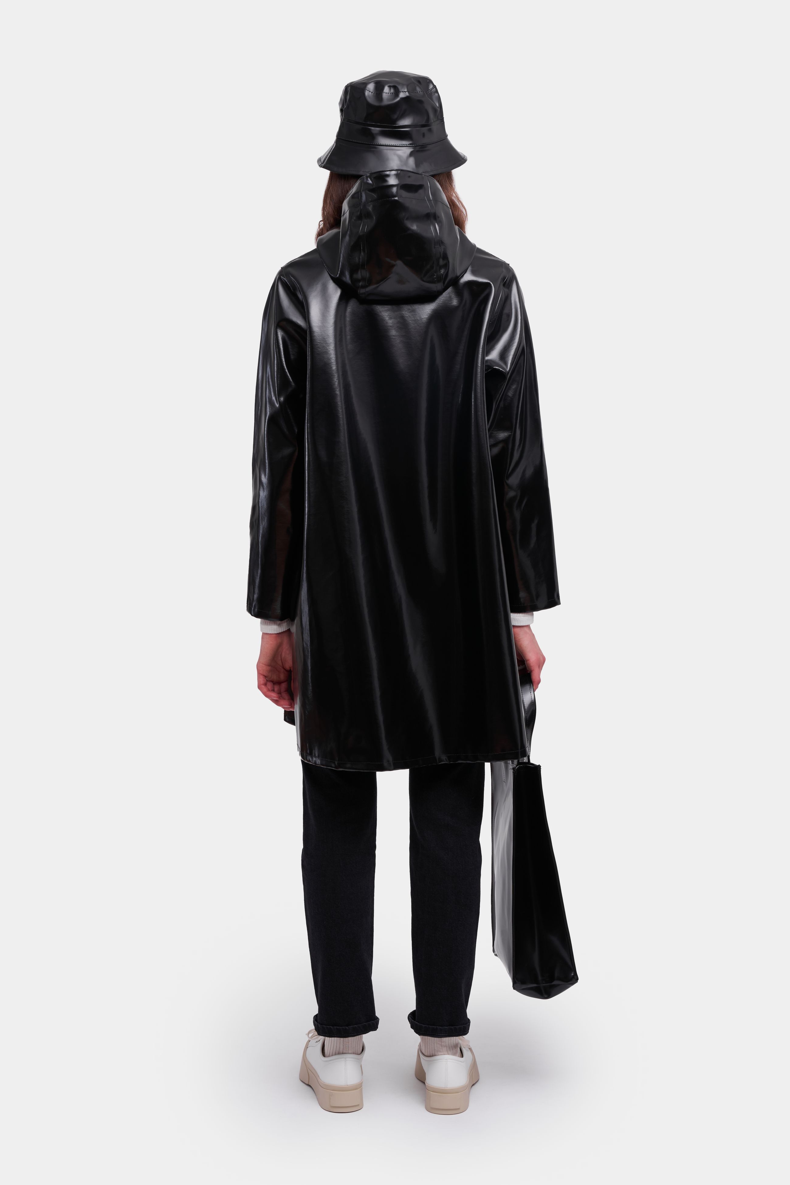 stutterheim mosebacke opal raincoat black women jackets raincoats