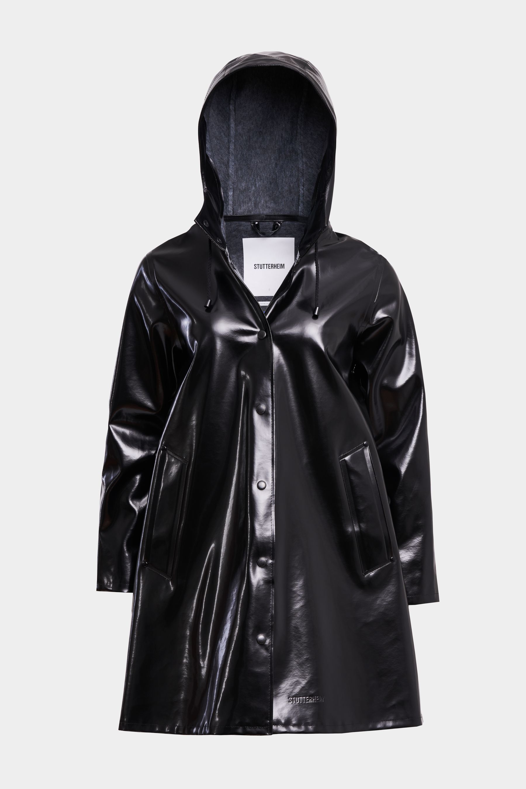 stutterheim mosebacke opal raincoat black women jackets raincoats