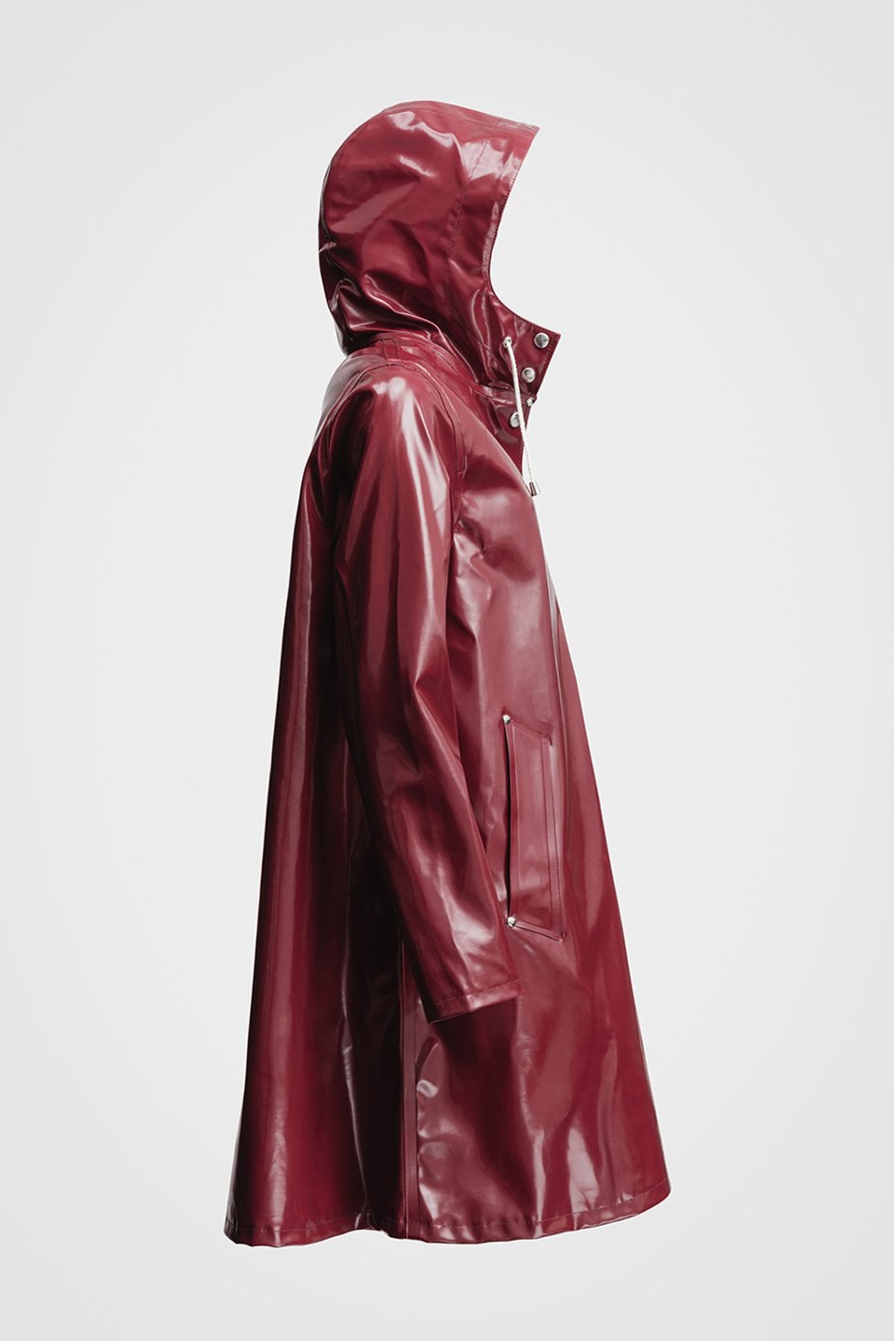 stutterheim mosebacke opal raincoat burgundy women jackets raincoats