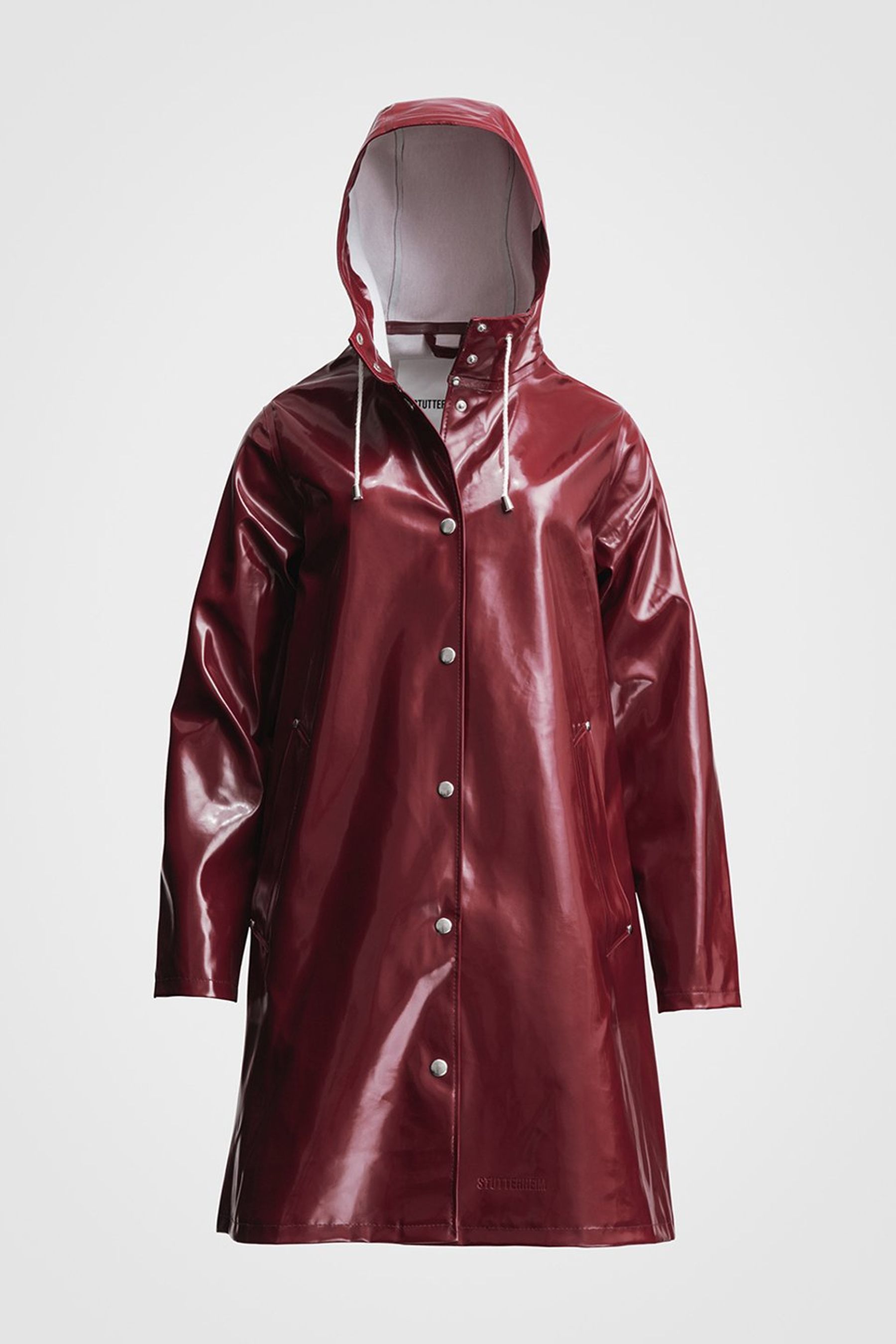 stutterheim mosebacke opal raincoat burgundy women jackets raincoats