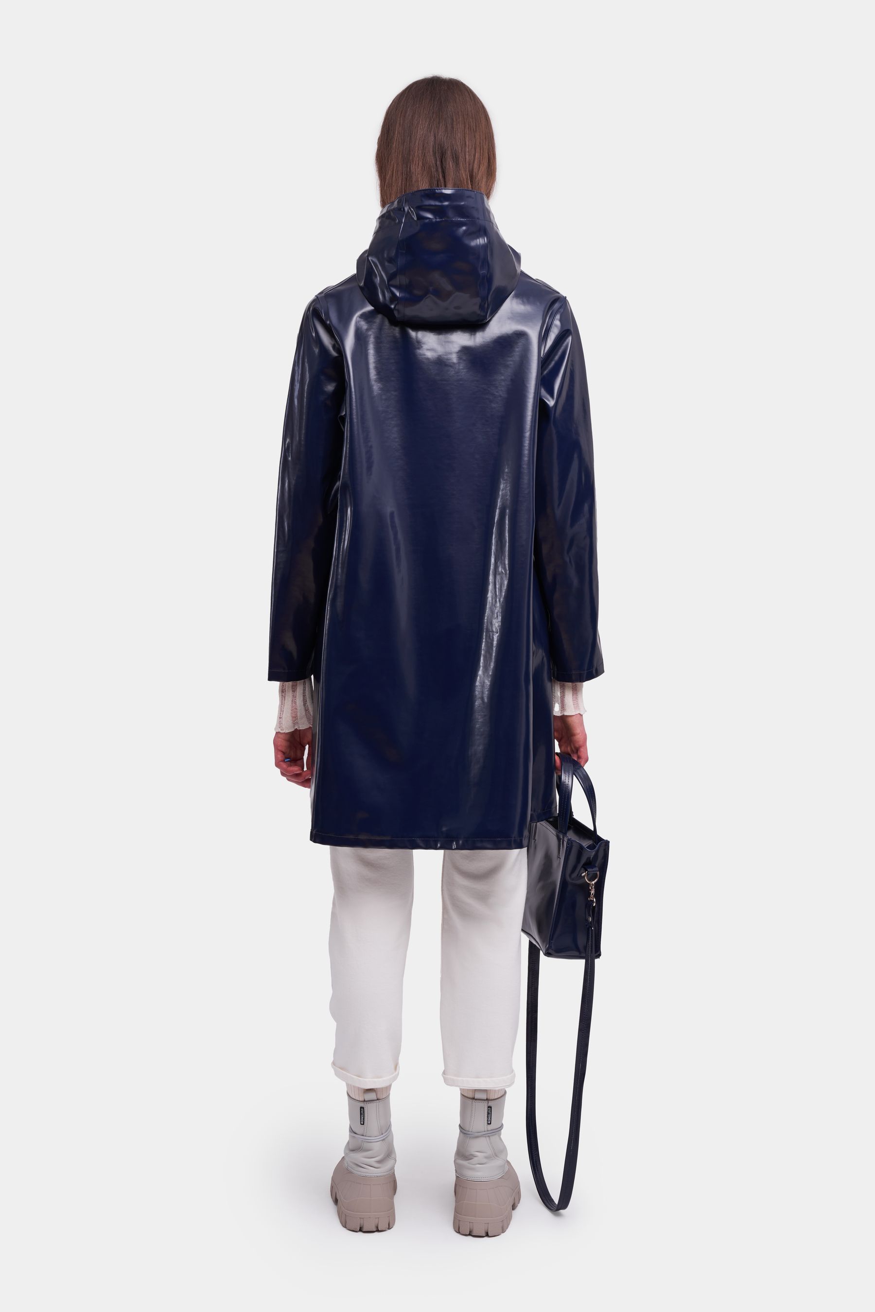 stutterheim mosebacke opal raincoat navy women jackets raincoats